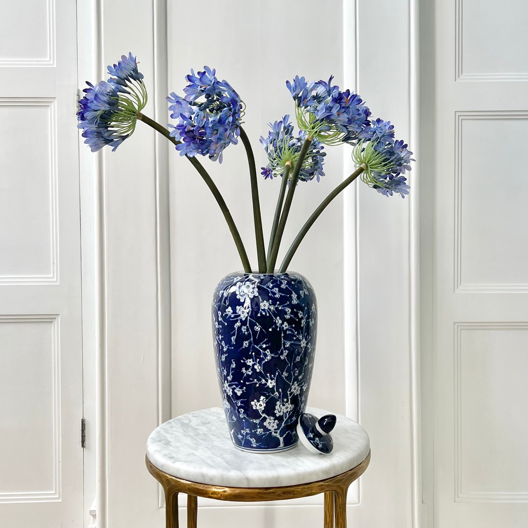 Wholesale Artificial Flowers High Quality Faux Silk Flowers for Wholesale and Trade Artificial Blue Purple Agapanthus in bulk