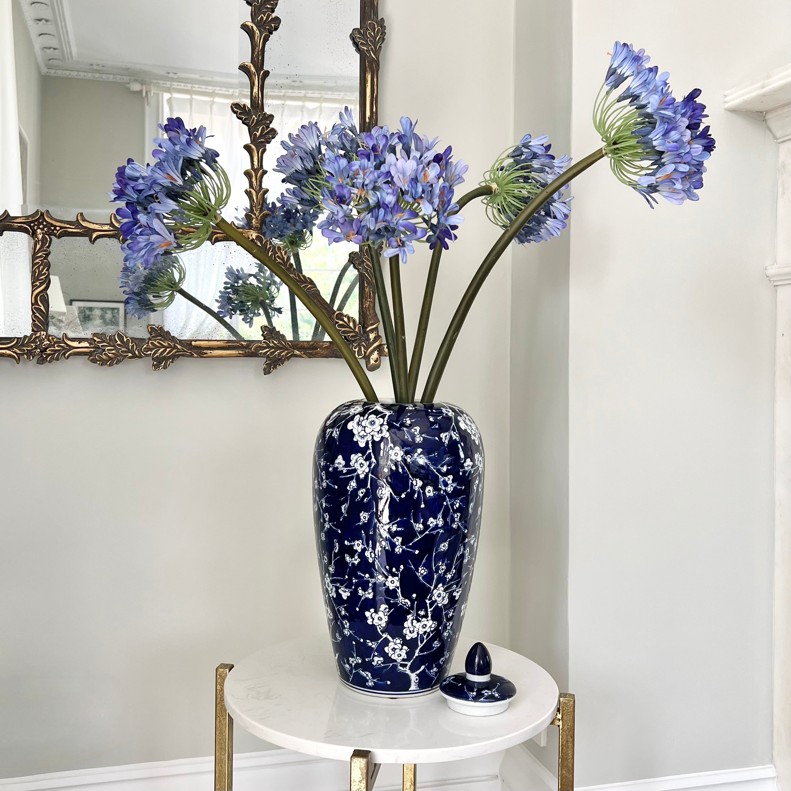 Wholesale Artificial Flowers High Quality Faux Silk Flowers for Wholesale and Trade Artificial Blue Purple Agapanthus in bulk