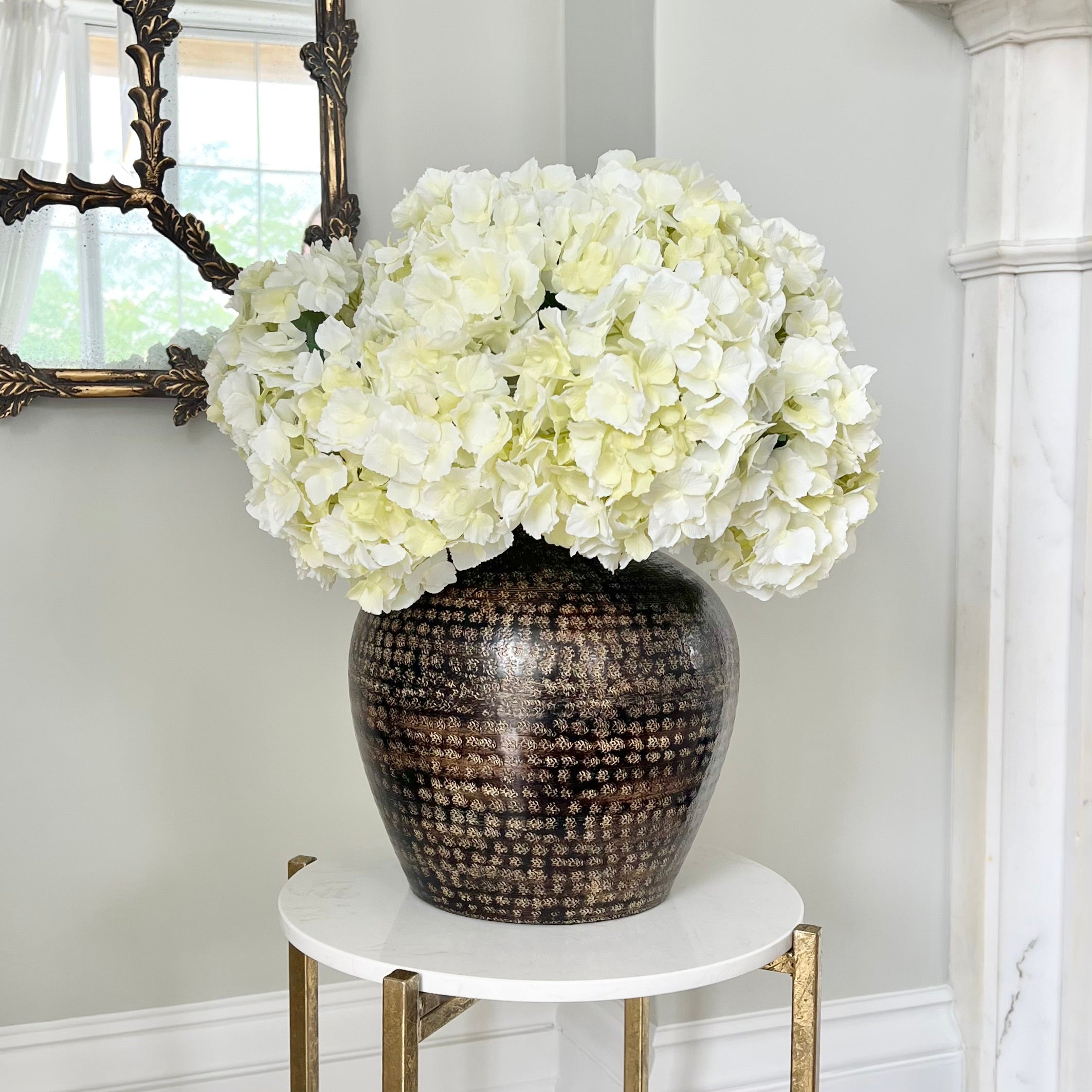 Wholesale Artificial Flowers High Quality Faux Silk Flowers for Wholesale and Trade Artificial Cream Hydrangea Lacecap in bulk