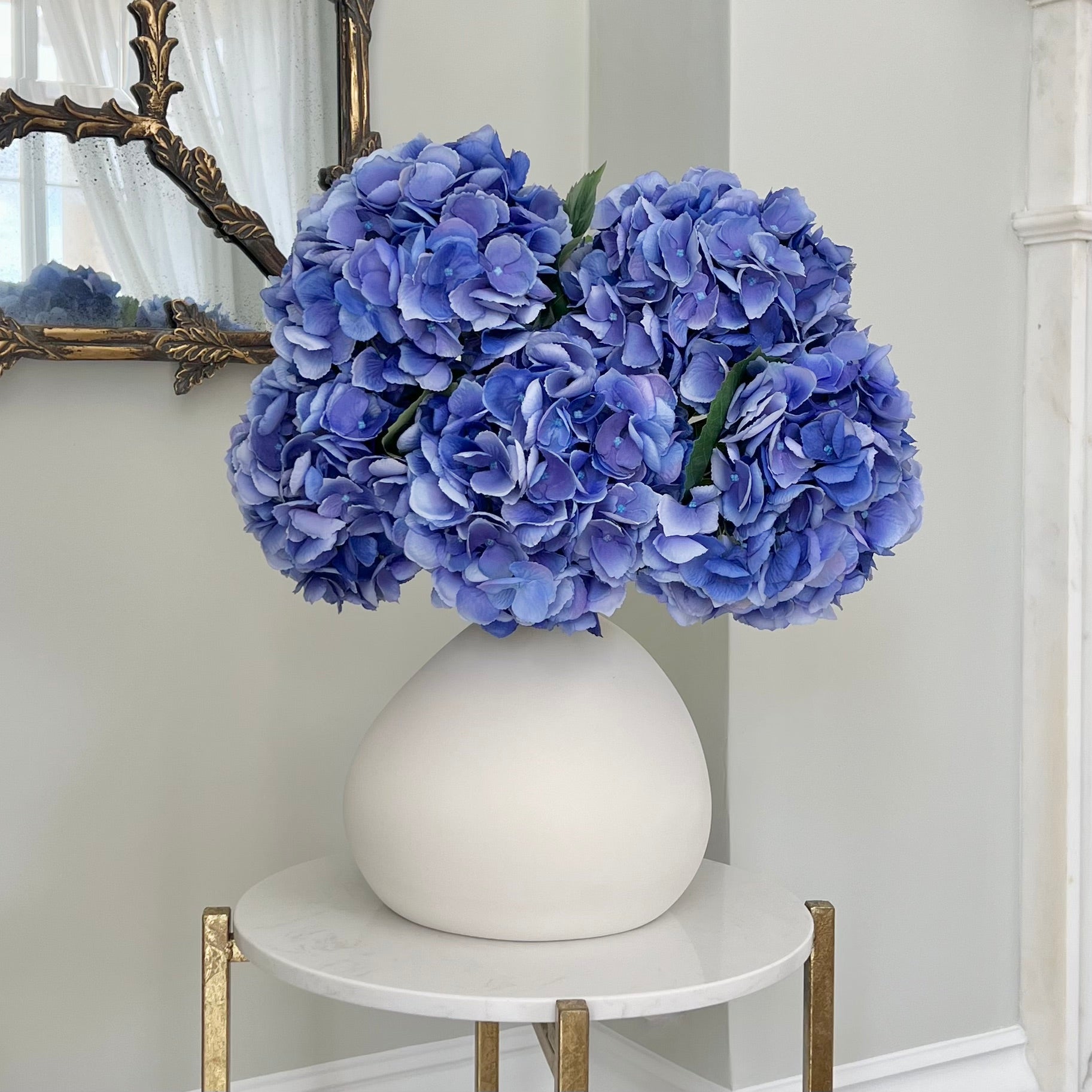 Wholesale Artificial Flowers High Quality Faux Silk Flowers for Wholesale and Trade Artificial Deep Blue Hydrangea Mophead in bulk