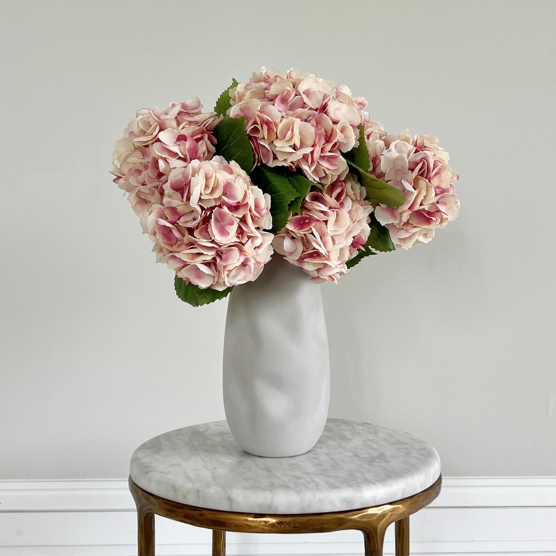 Wholesale Artificial Flowers High Quality Faux Silk Flowers for Wholesale and Trade Artificial Dusky Pink Hydrangea in bulk ABX5001DP