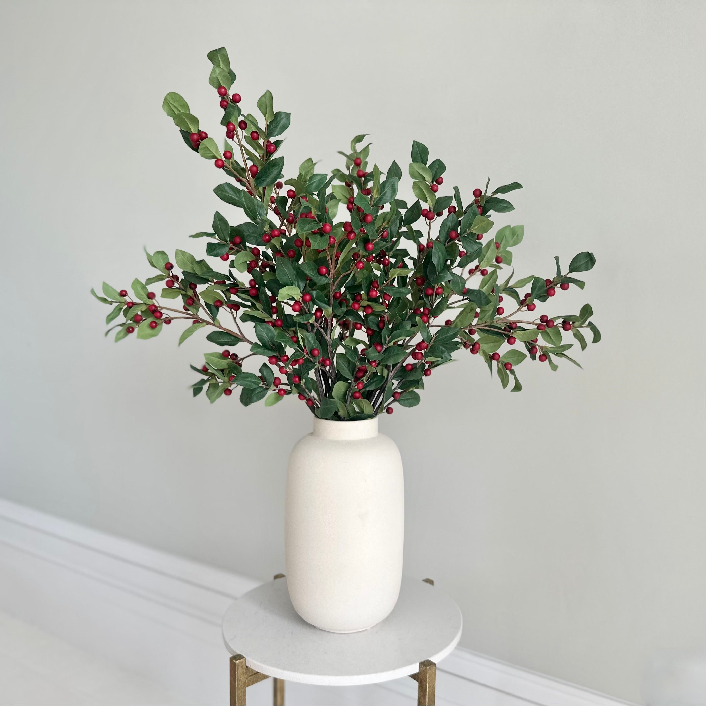 Artificial flowers luxury faux silk red berries with leaves Kingham Vase lifelike realistic faux flowers from The Faux Flower Company ABX0683RD ABP04B3.jpeg