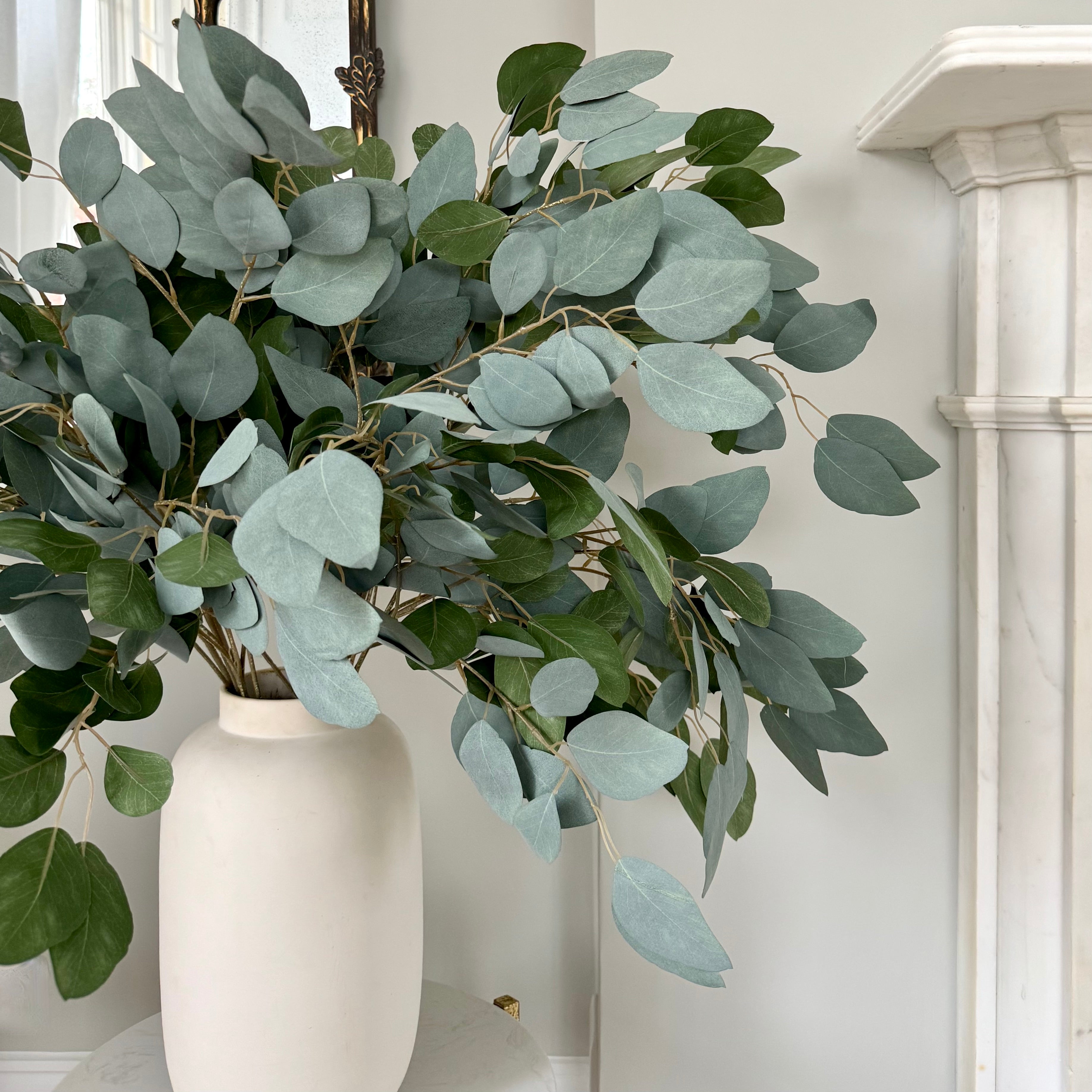 Luxury Lifelike Realistic Artificial Fabric Faux Silk Luxury Tall Eucalyptus Spray ABZ2036GR Foliage Buy Online from The Faux Flower Company Bulk Wholesale Trade