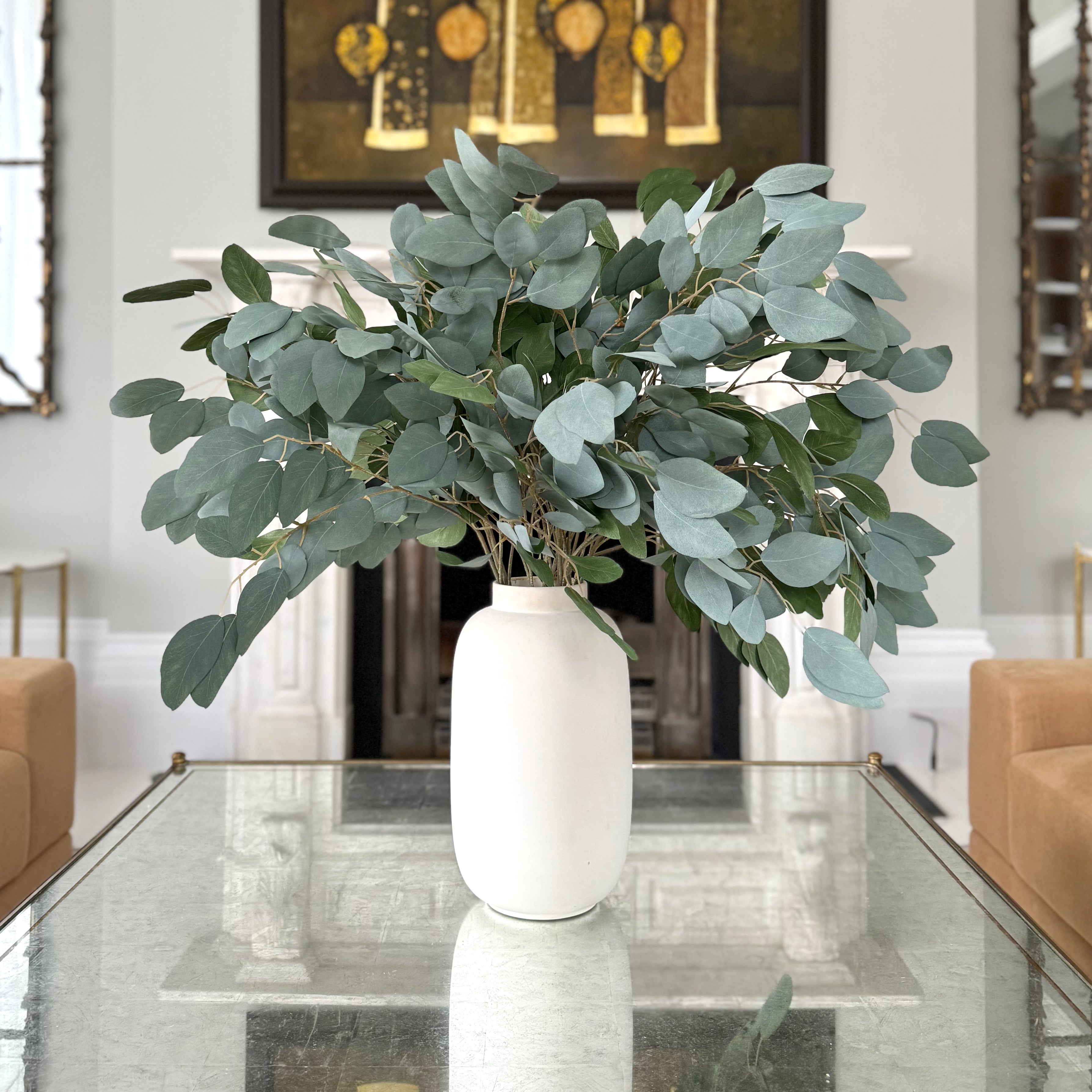 Luxury Lifelike Realistic Artificial Fabric Faux Silk Luxury Tall Eucalyptus Spray ABZ2036GR Foliage Buy Online from The Faux Flower Company Bulk Wholesale Trade