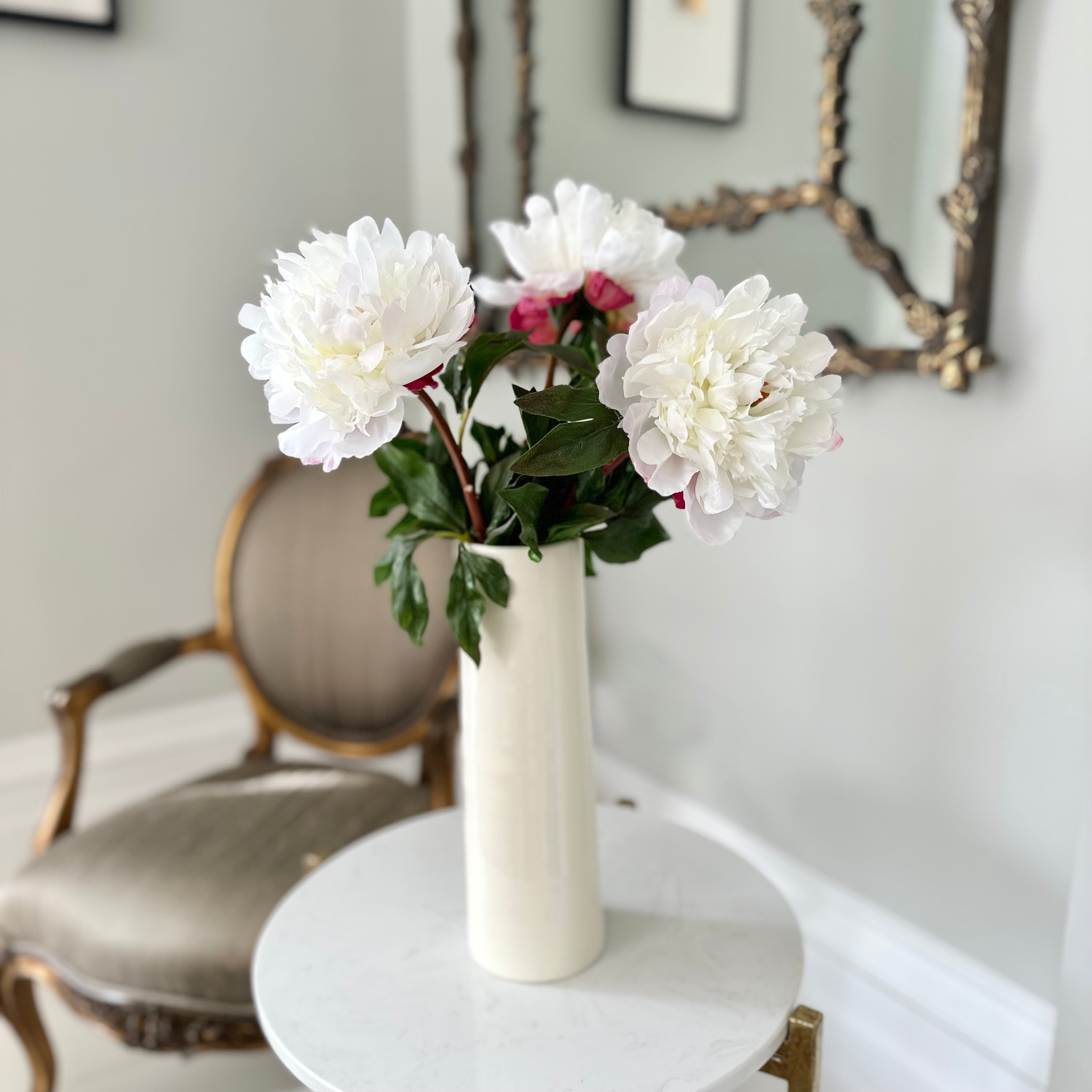 Luxury Lifelike Realistic Artificial Fabric Faux Silk Luxury Extra Large Peony ABY4046 Artificial Flower Arrangement with Faux Foliage Buy Online from The Faux Flower Company