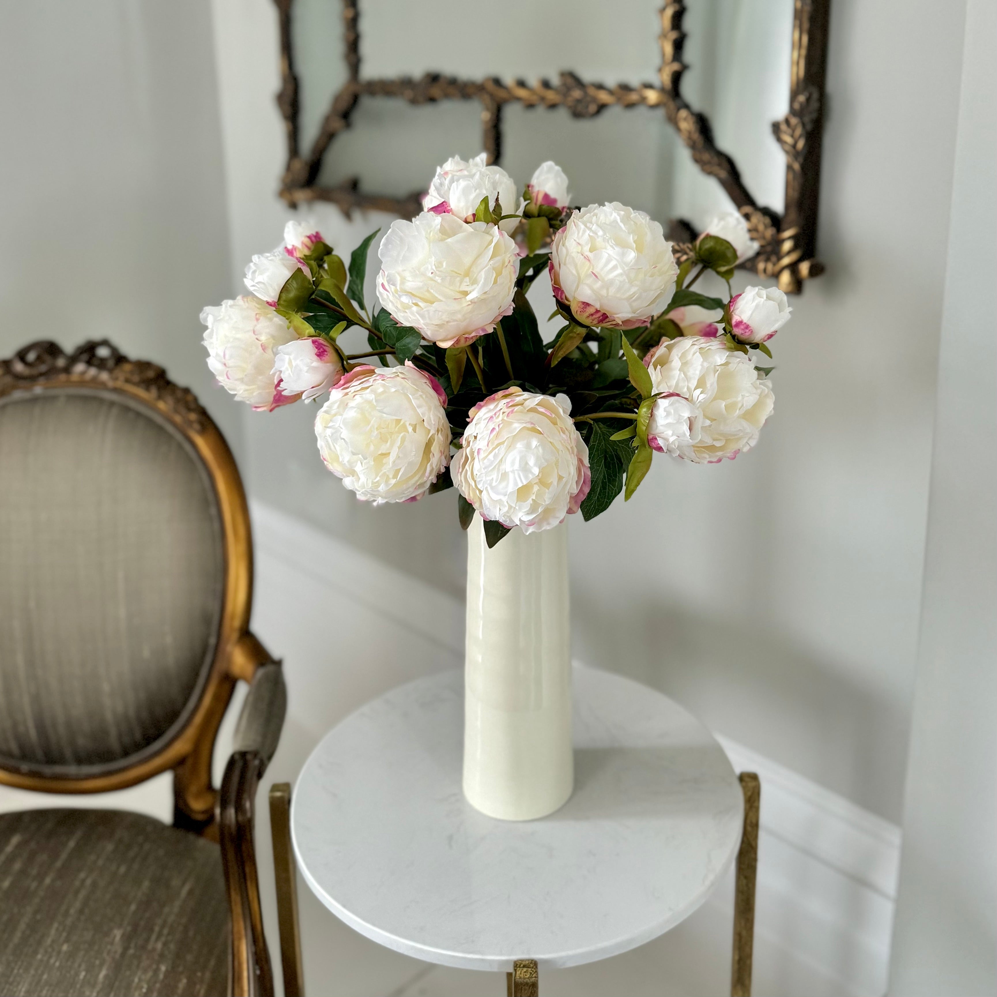 Artificial Large White Peony Sample