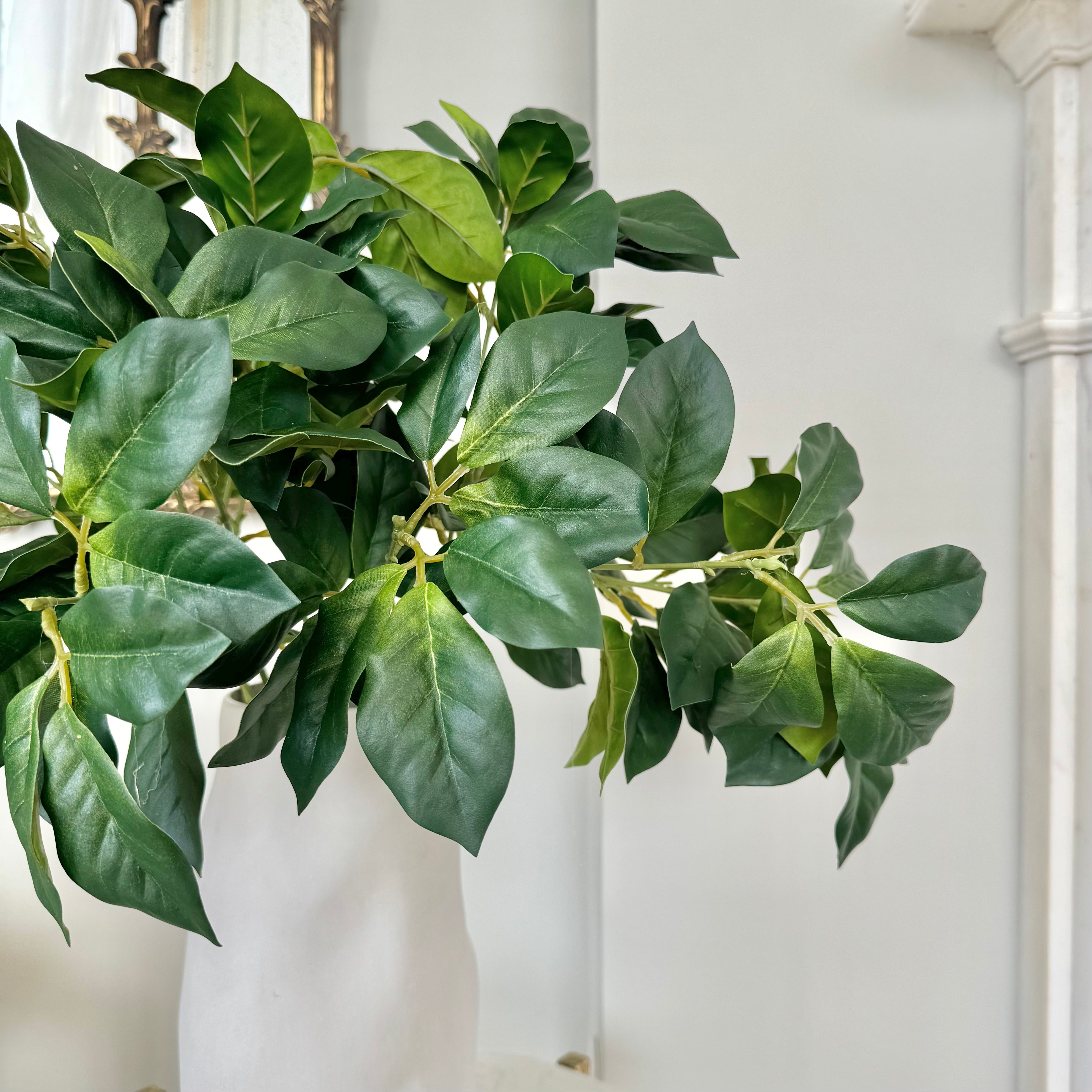 Luxury Lifelike Realistic Artificial Flowers Fabric Silk Luxury Flower Stem Silk Flower Arrangement Rich Green Foliage in Vase with Foliage Naunton Buy Online from The Faux Flower Company Trade Wholesale Bulk Buy Discounts ABZ3204GR