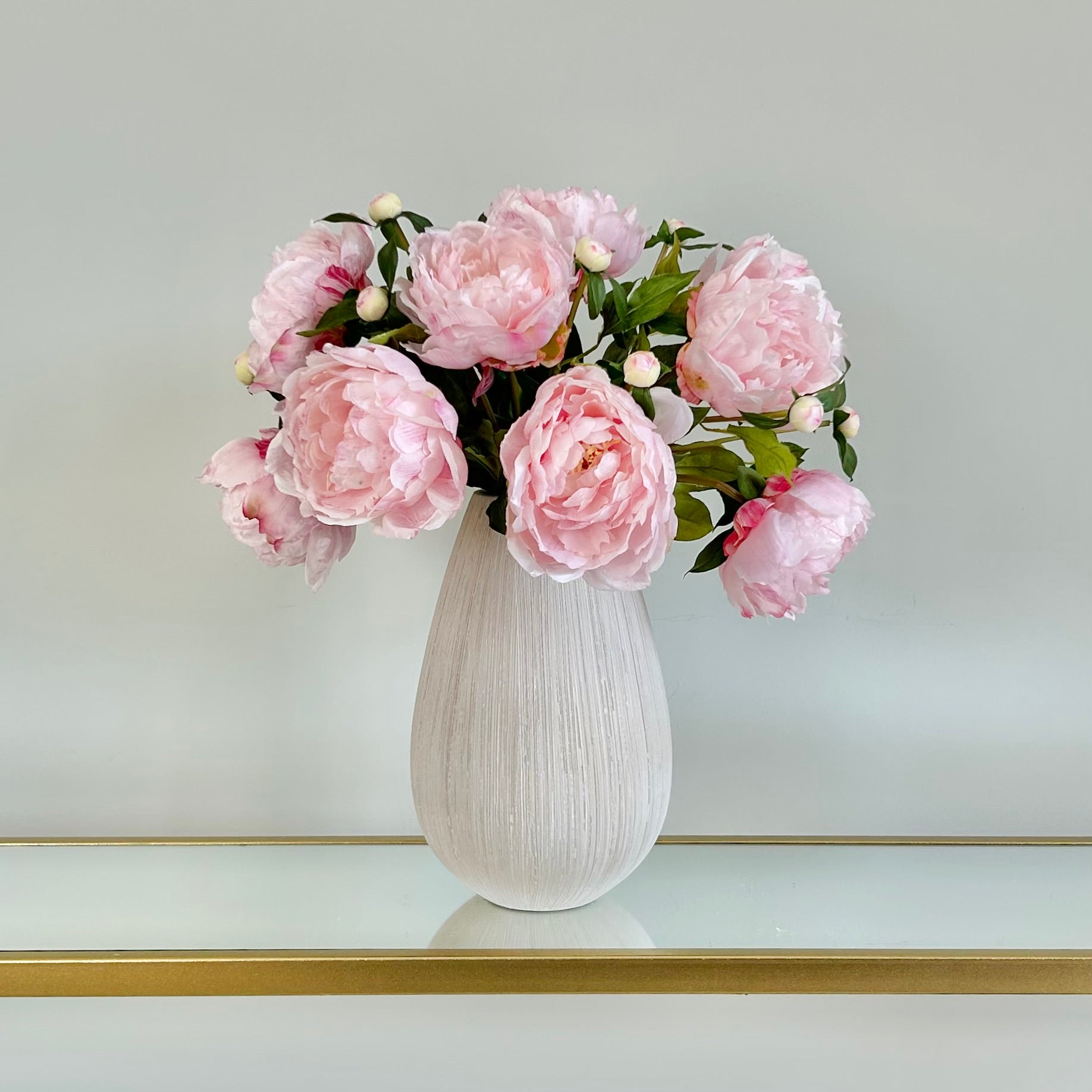 Wholesale Artificial Flowers High Quality Faux Silk Flowers for Wholesale and Trade Artificial Blush Pink Classic Peony in bulk ABY6043LPK