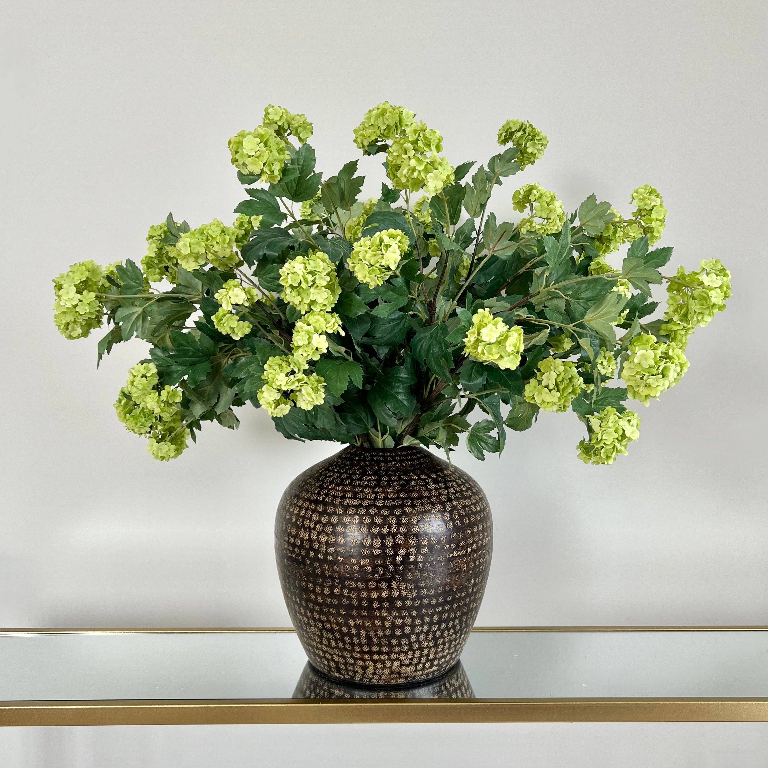 Wholesale Artificial Flowers High Quality Faux Silk Flowers for Wholesale and Trade Artificial Bright Green Viburnum in bulk ABX8564BGR
