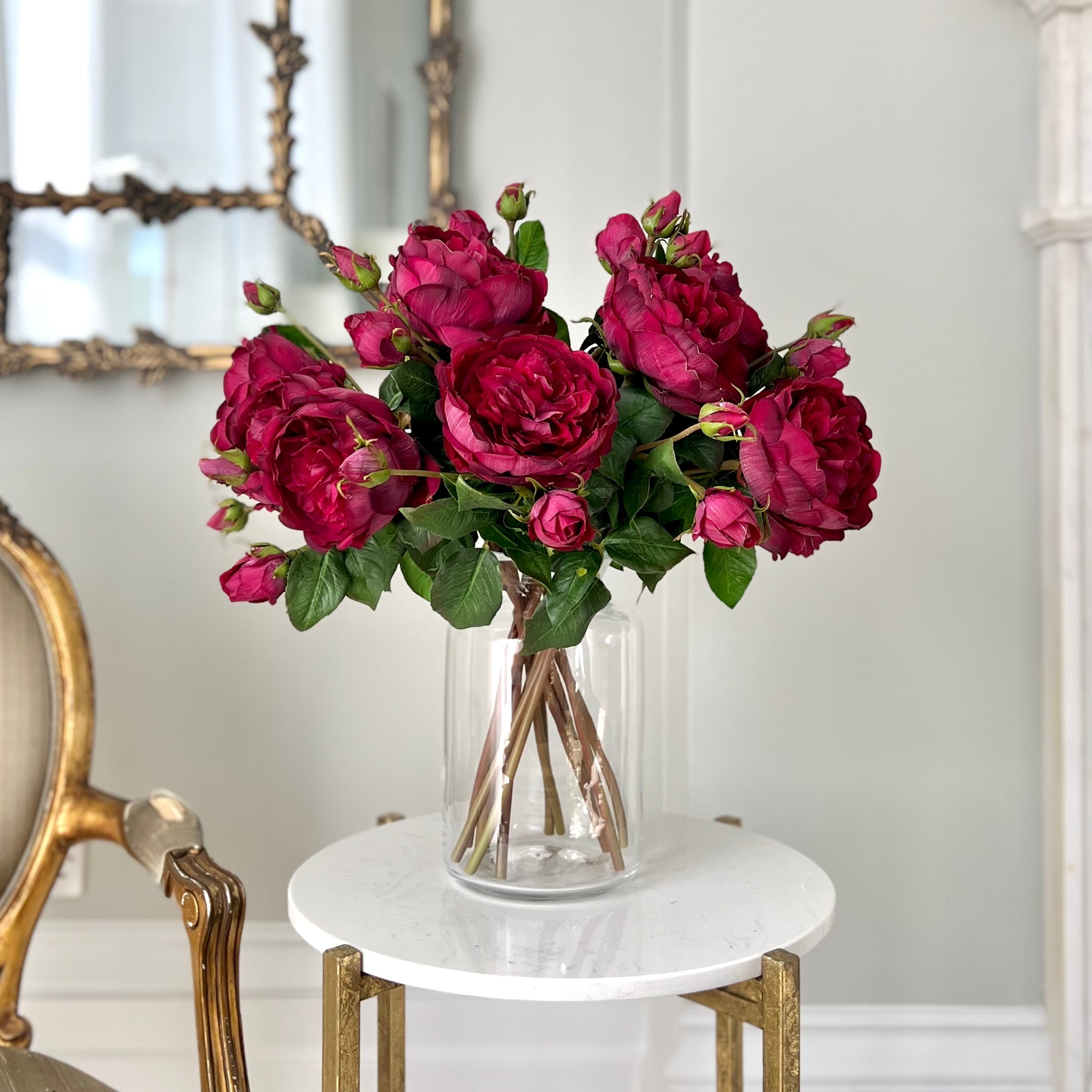 Wholesale Artificial Flowers High Quality Faux Silk Flowers for Wholesale and Trade Artificial Burgundy English Rose in bulk