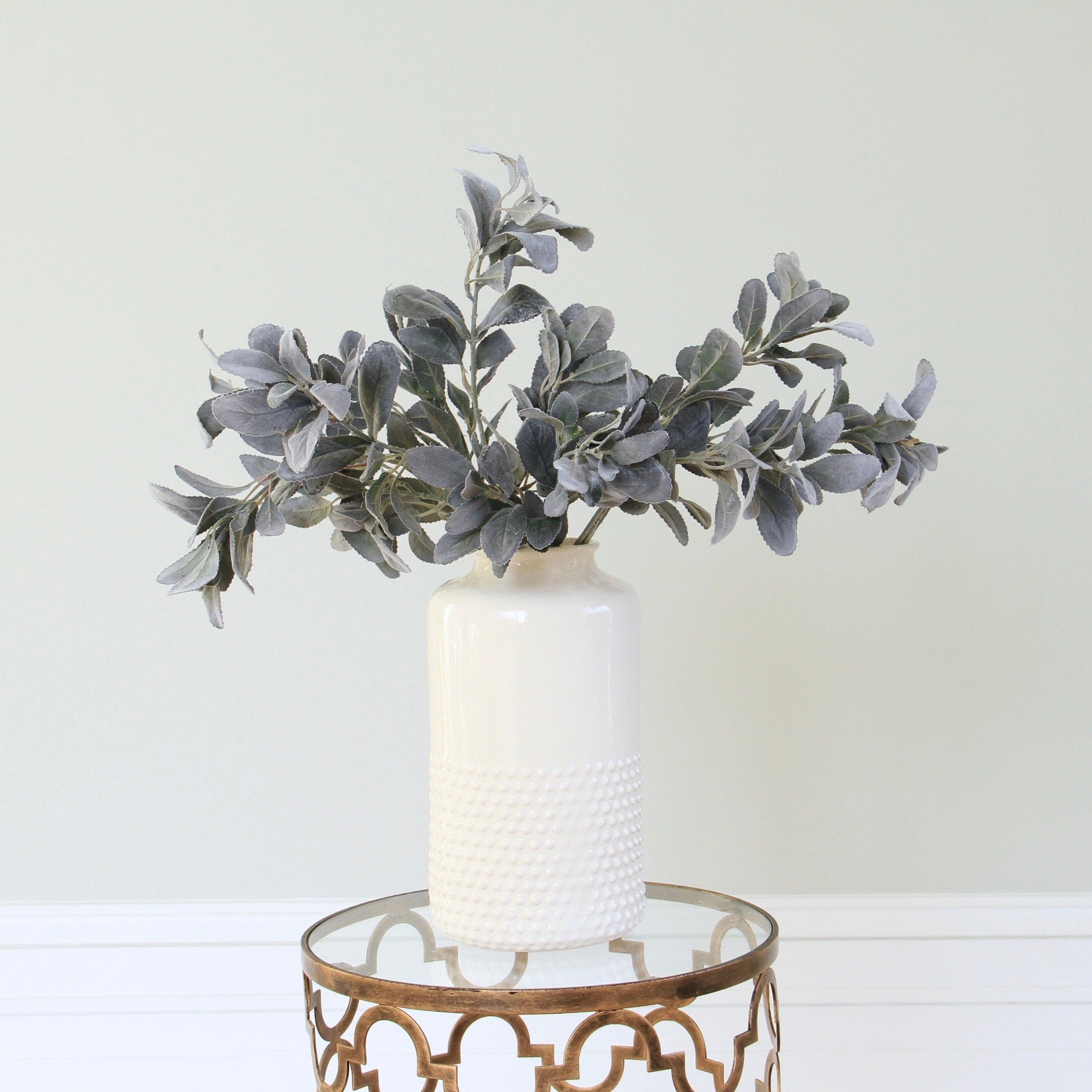 Wholesale Artificial Flowers High Quality Faux Silk Flowers for Wholesale and Trade Artificial Grey & Silver Lambs Leaf in bulk