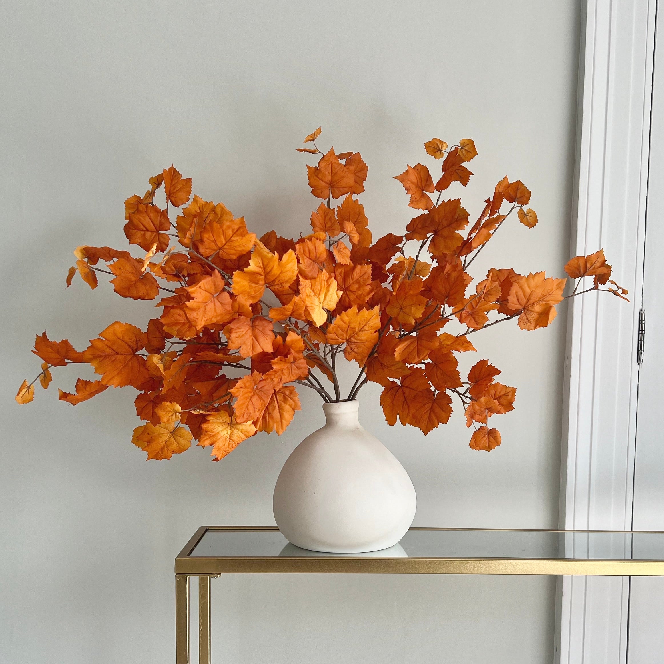 Wholesale Artificial Flowers High Quality Faux Silk Flowers for Wholesale and Trade Artificial Orange Autumnal Leaves in bulk