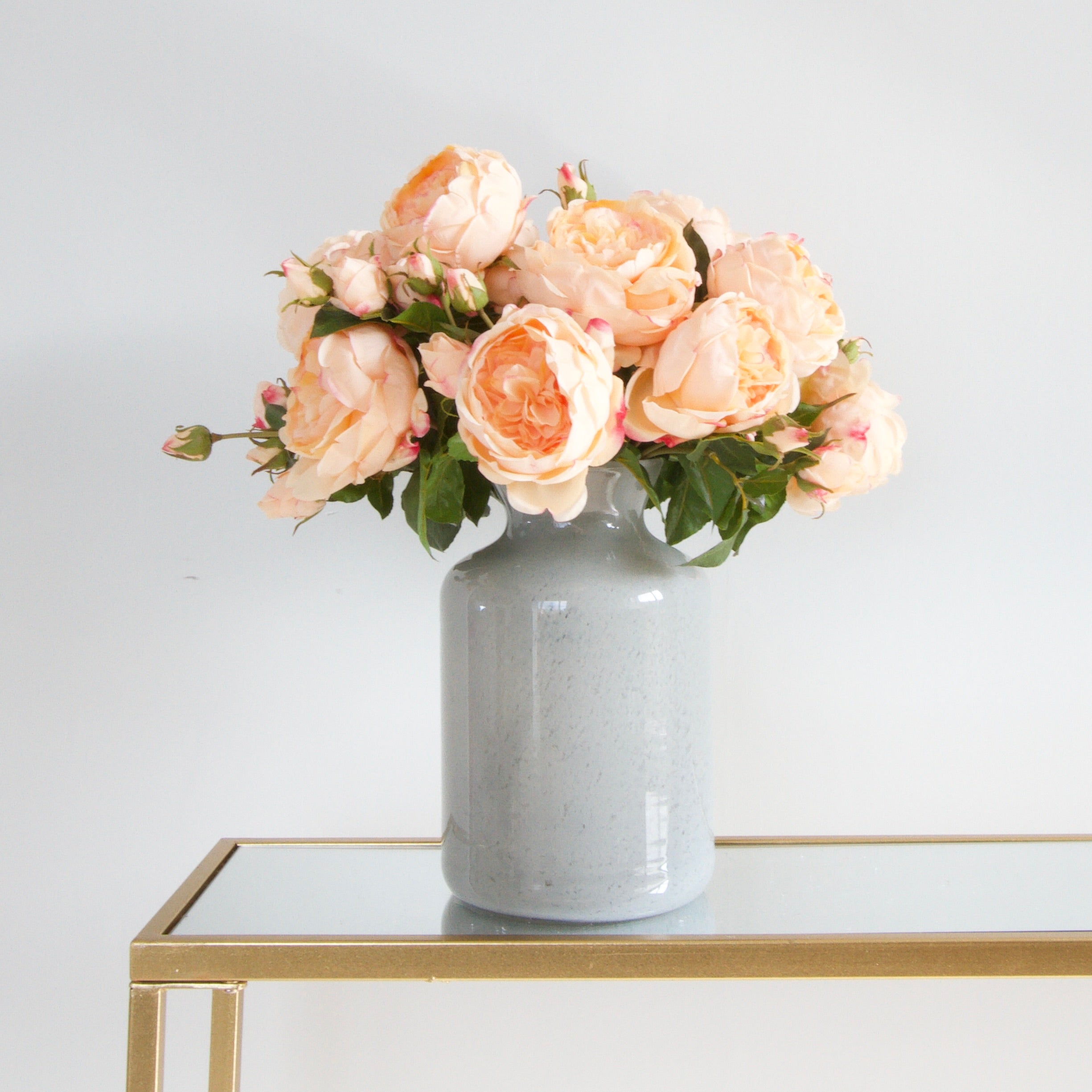 Wholesale Artificial Flowers High Quality Faux Silk Flowers for Wholesale and Trade Artificial Peach English Rose in bulk