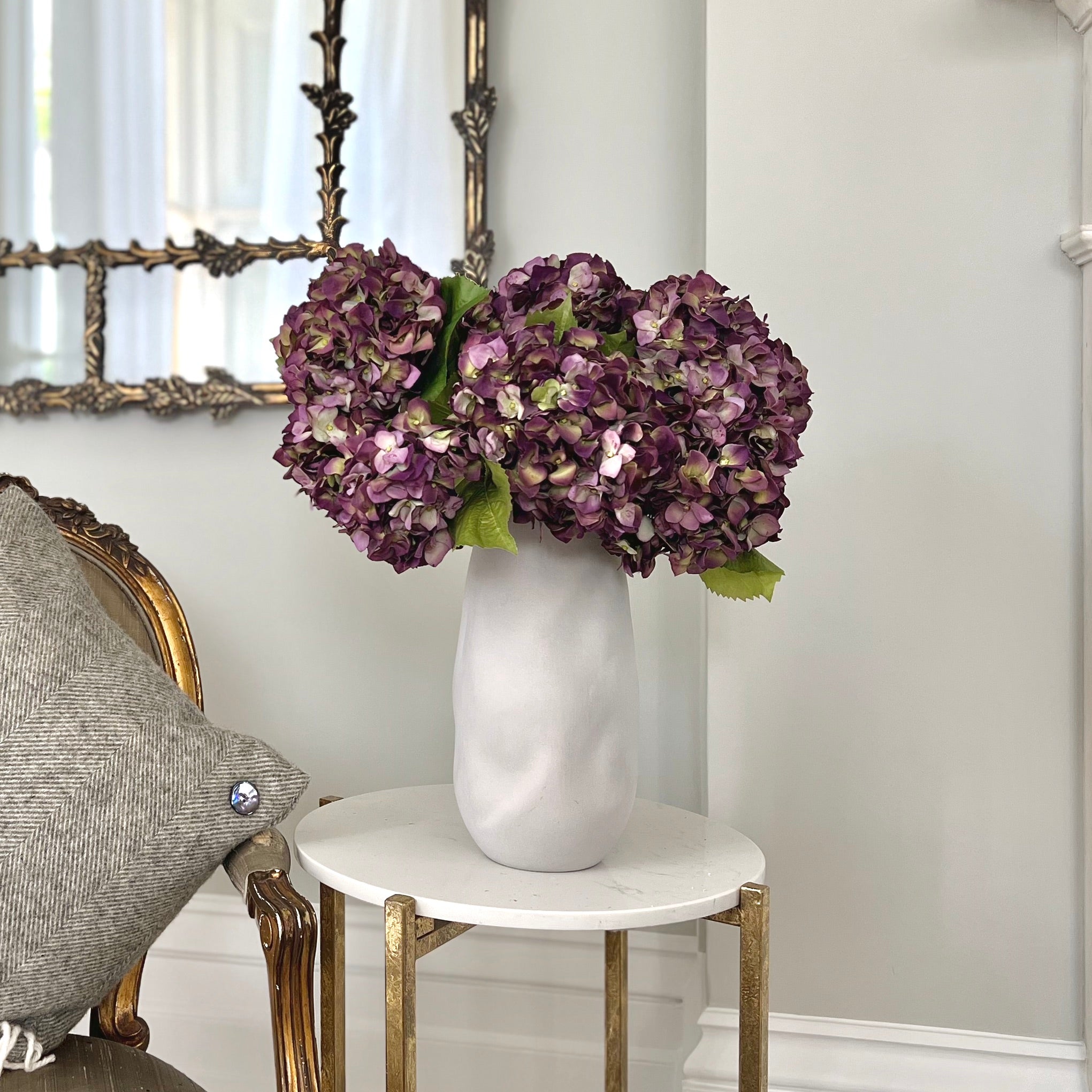 Wholesale Artificial Flowers High Quality Faux Silk Flowers for Wholesale and Trade Artificial Purple Dried Hydrangea in bulk