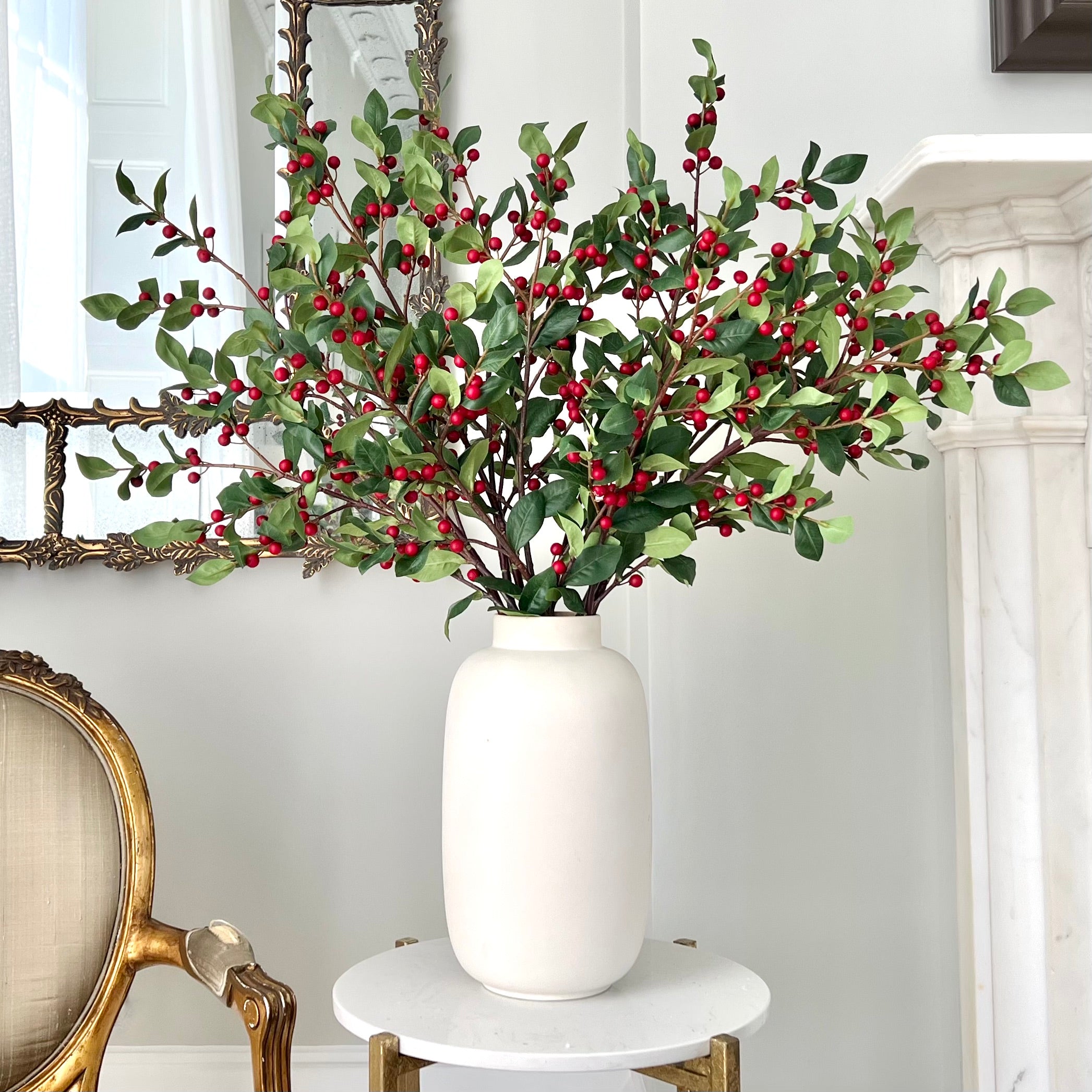 Wholesale Artificial Flowers High Quality Faux Silk Flowers for Wholesale and Trade Artificial Red Berries with Leaves in bulk