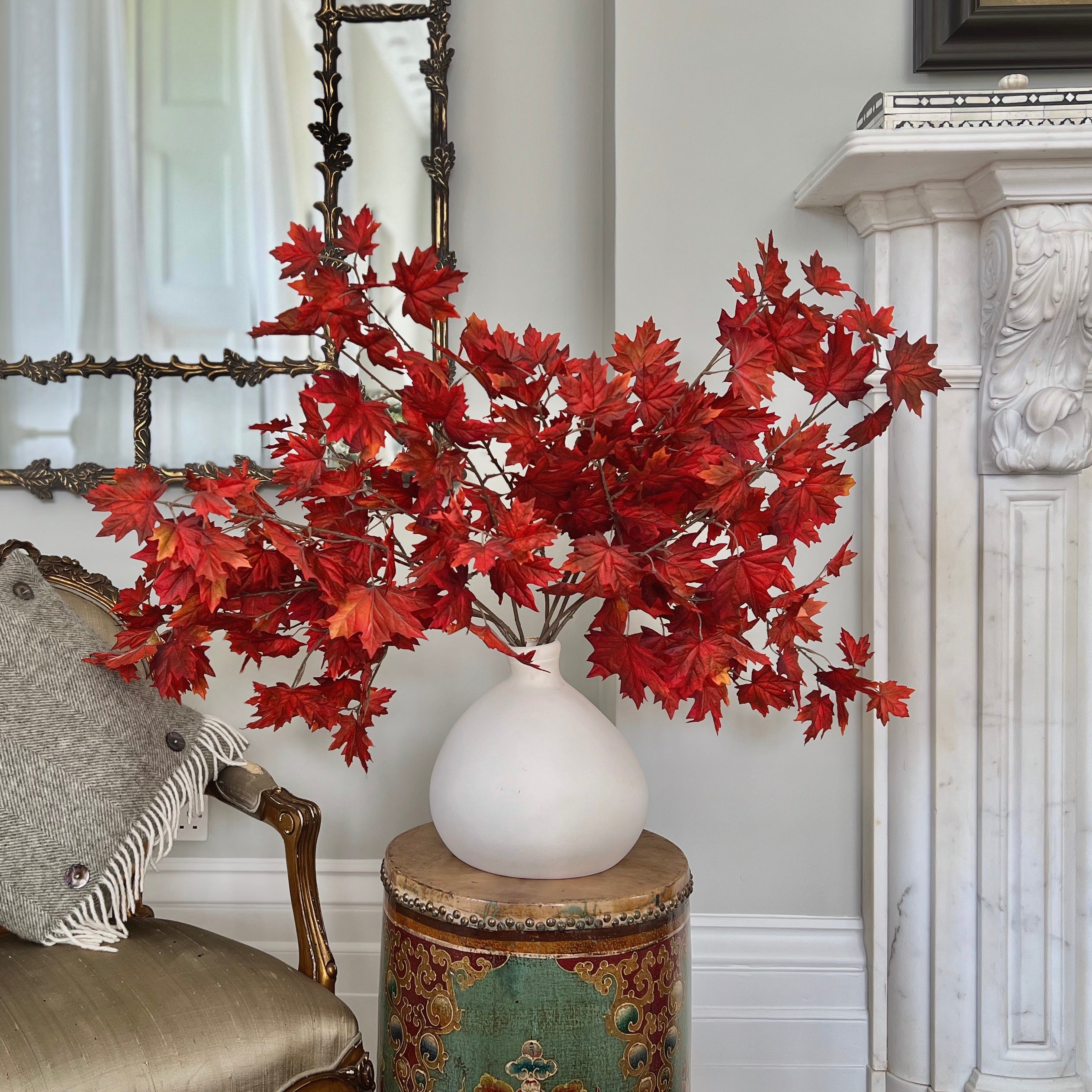 Wholesale Artificial Flowers High Quality Faux Silk Flowers for Wholesale and Trade Artificial Red Maple Leaves in bulk