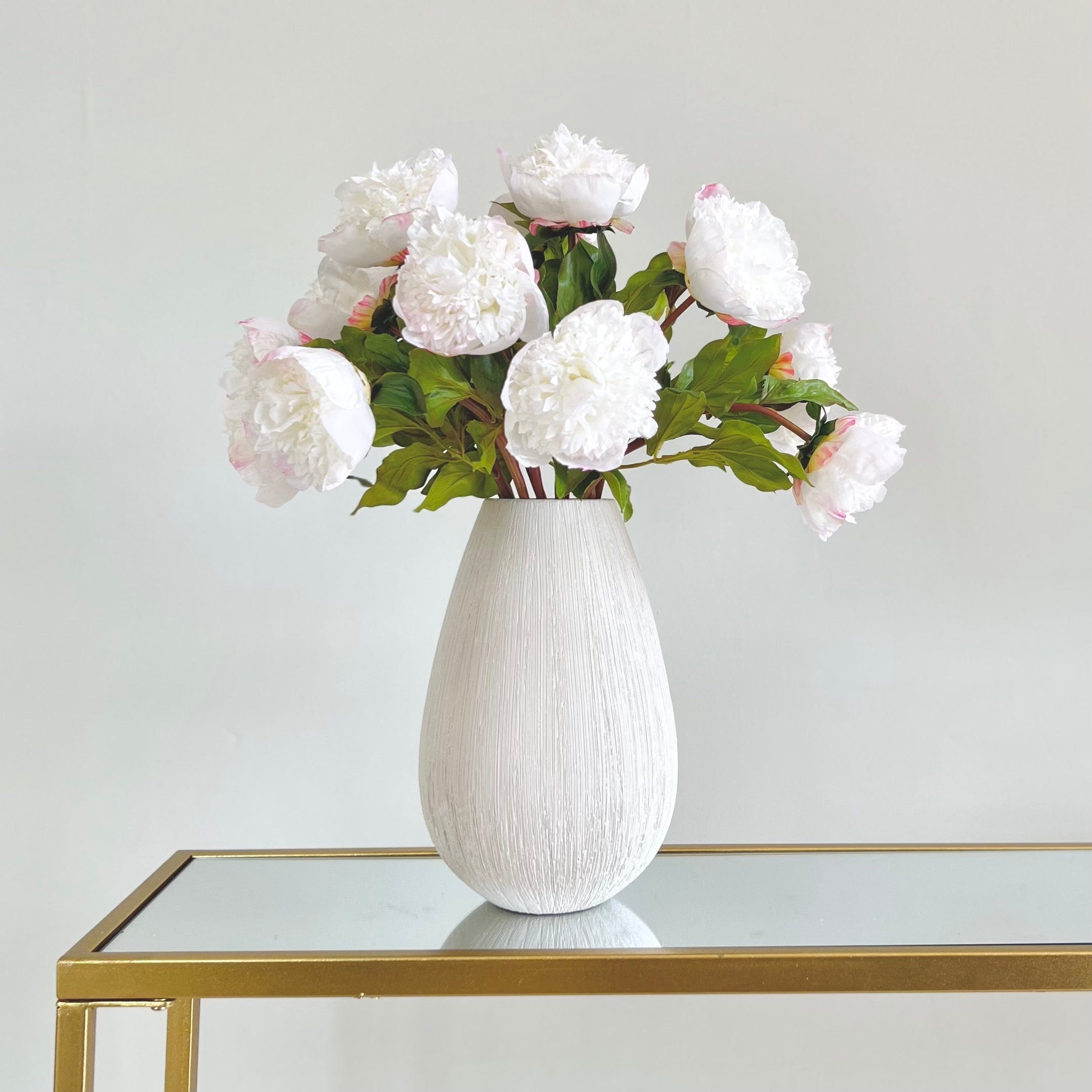 Wholesale Artificial Flowers High Quality Faux Silk Flowers for Wholesale and Trade Artificial White Open Peony in bulk