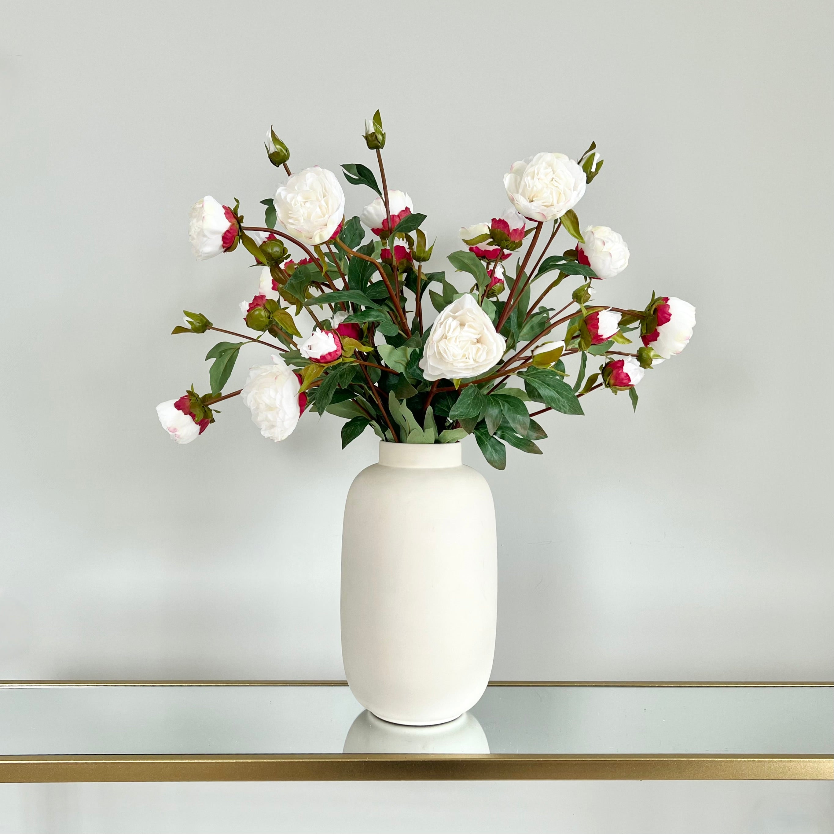 Wholesale Artificial Flowers High Quality Faux Silk Flowers for Wholesale and Trade Artificial White Peony Spray in bulk ABX1102WH