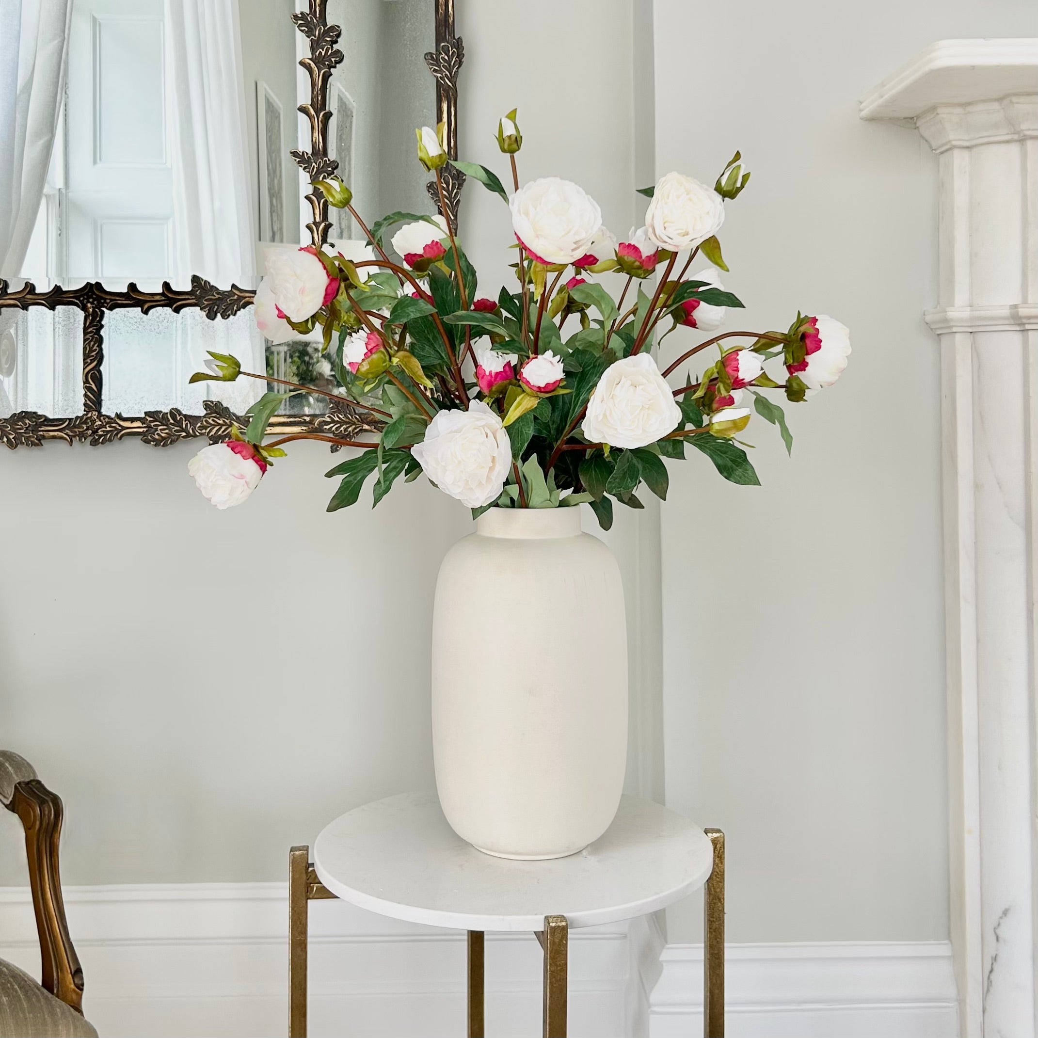 Wholesale Artificial Flowers High Quality Faux Silk Flowers for Wholesale and Trade Artificial White Peony Spray in bulk ABX1102WH