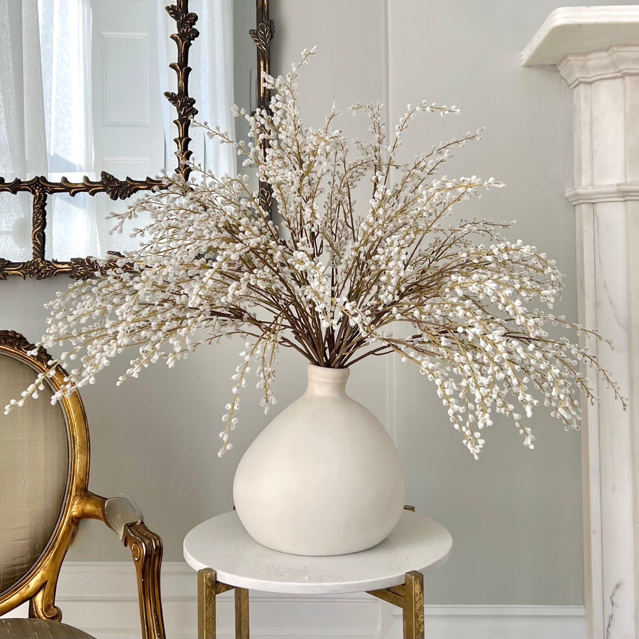 Wholesale Artificial Flowers High Quality Faux Silk Flowers for Wholesale and Trade Artificial White Willow Spray in bulk