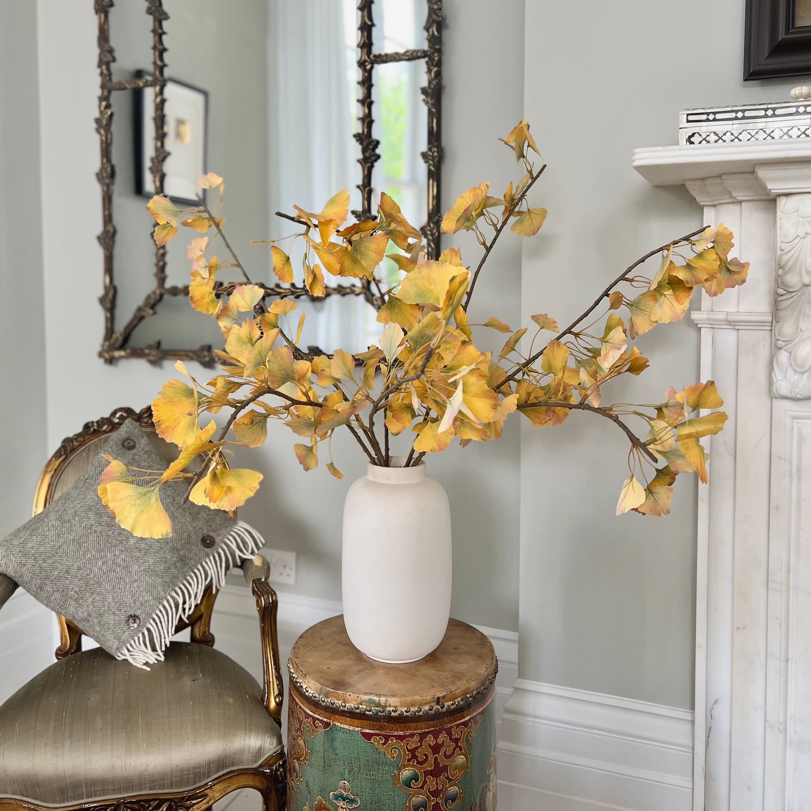 Wholesale Artificial Flowers High Quality Faux Silk Flowers for Wholesale and Trade Artificial Yellow Ginkgo Leaves in bulk