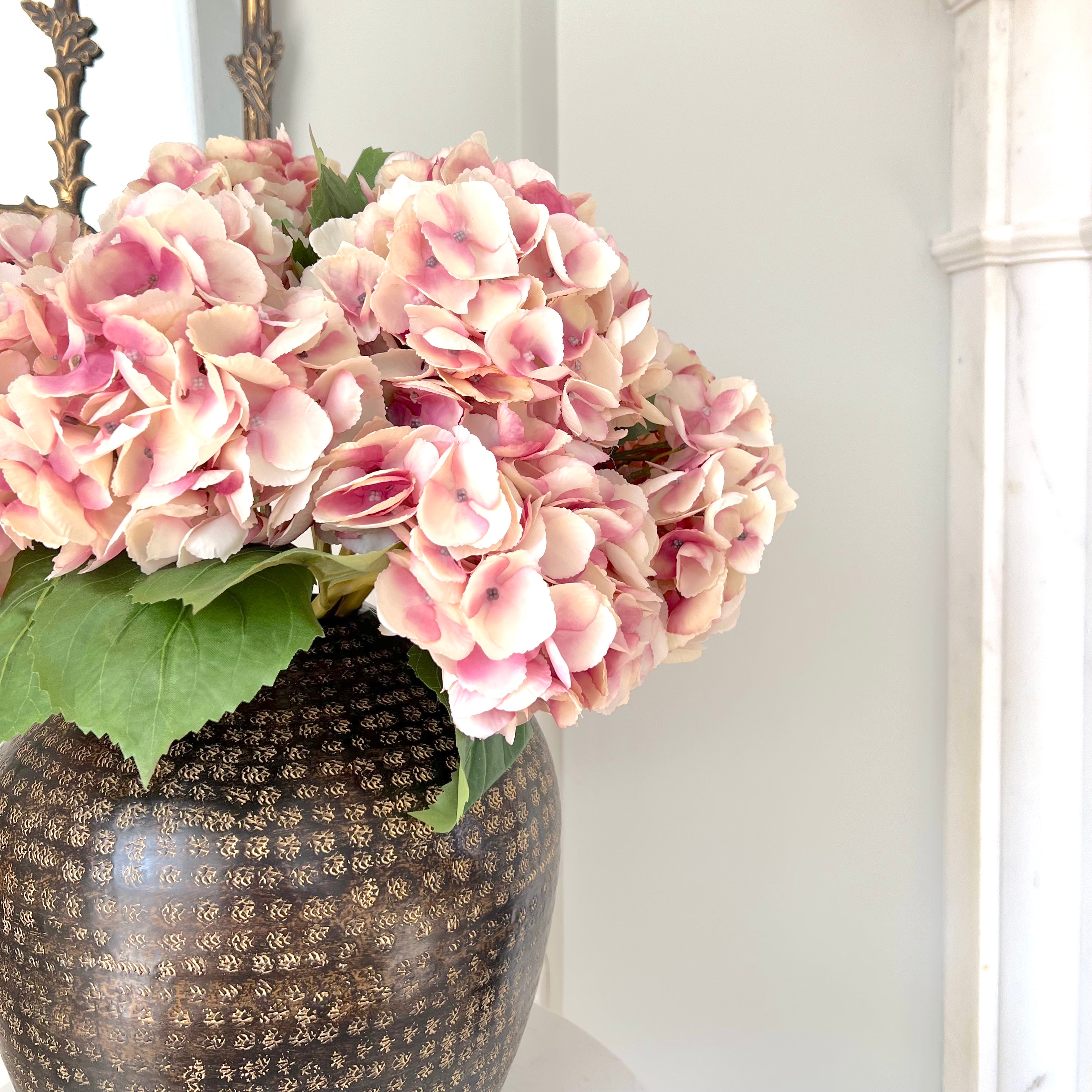 Wholesale Artificial Flowers High Quality Faux Silk Flowers for Wholesale and Trade Artificial Dusky Pink Hydrangea in bulk ABX5001DP