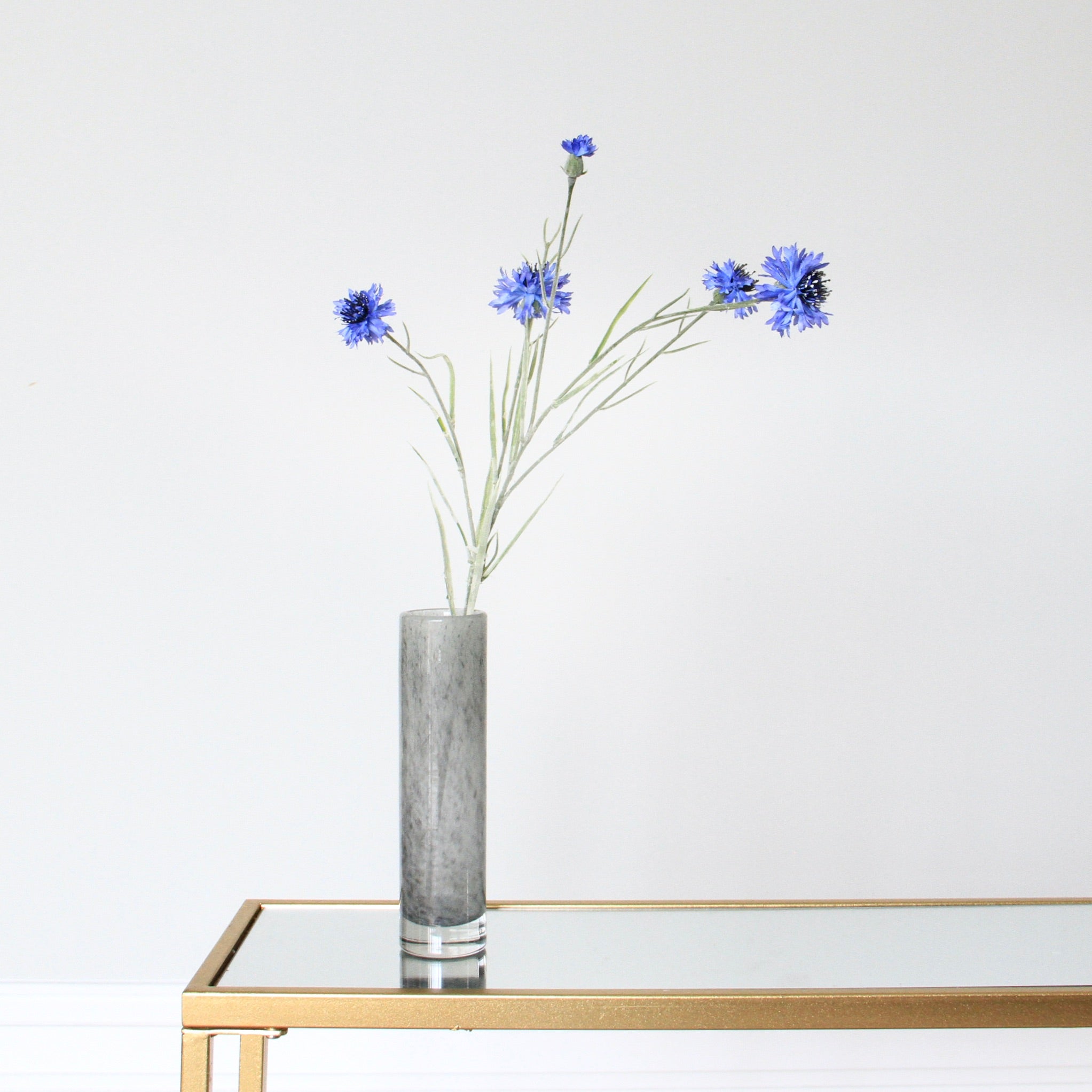 Artificial flowers luxury faux silk Blue Cornflower lifelike realistic faux flowers buy online from Amaranthine Blooms UK