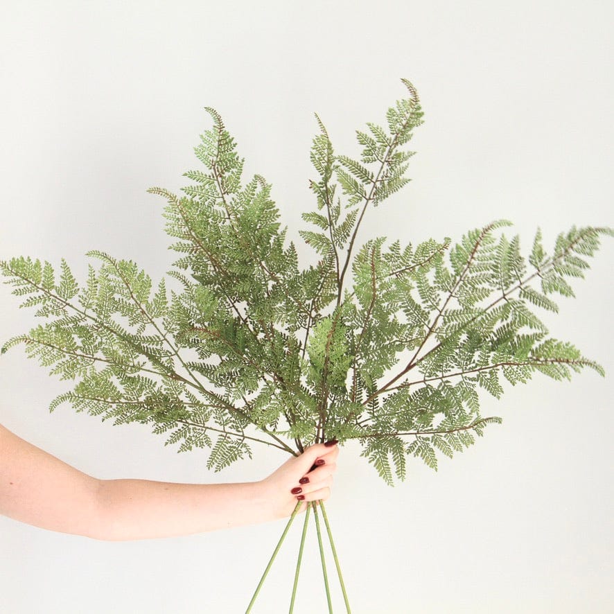 Artificial flowers luxury faux silk green seven fern spray lifelike realistic faux flowers buy online from Amaranthine Blooms UK