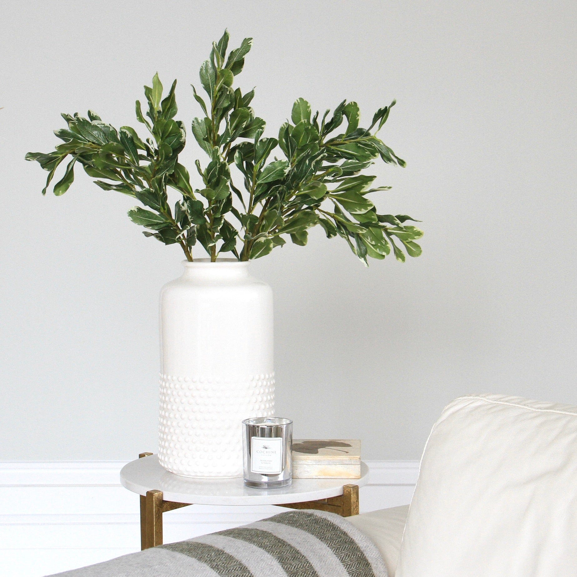 artificial flowers luxury faux silk green pittosporum leaf lifelike realistic faux flowers buy online from Amaranthine Blooms UK