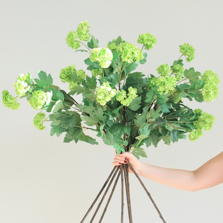 artificial flowers luxury faux silk white viburnum snowball lifelike realistic faux flowers buy online from Amaranthine Blooms UK