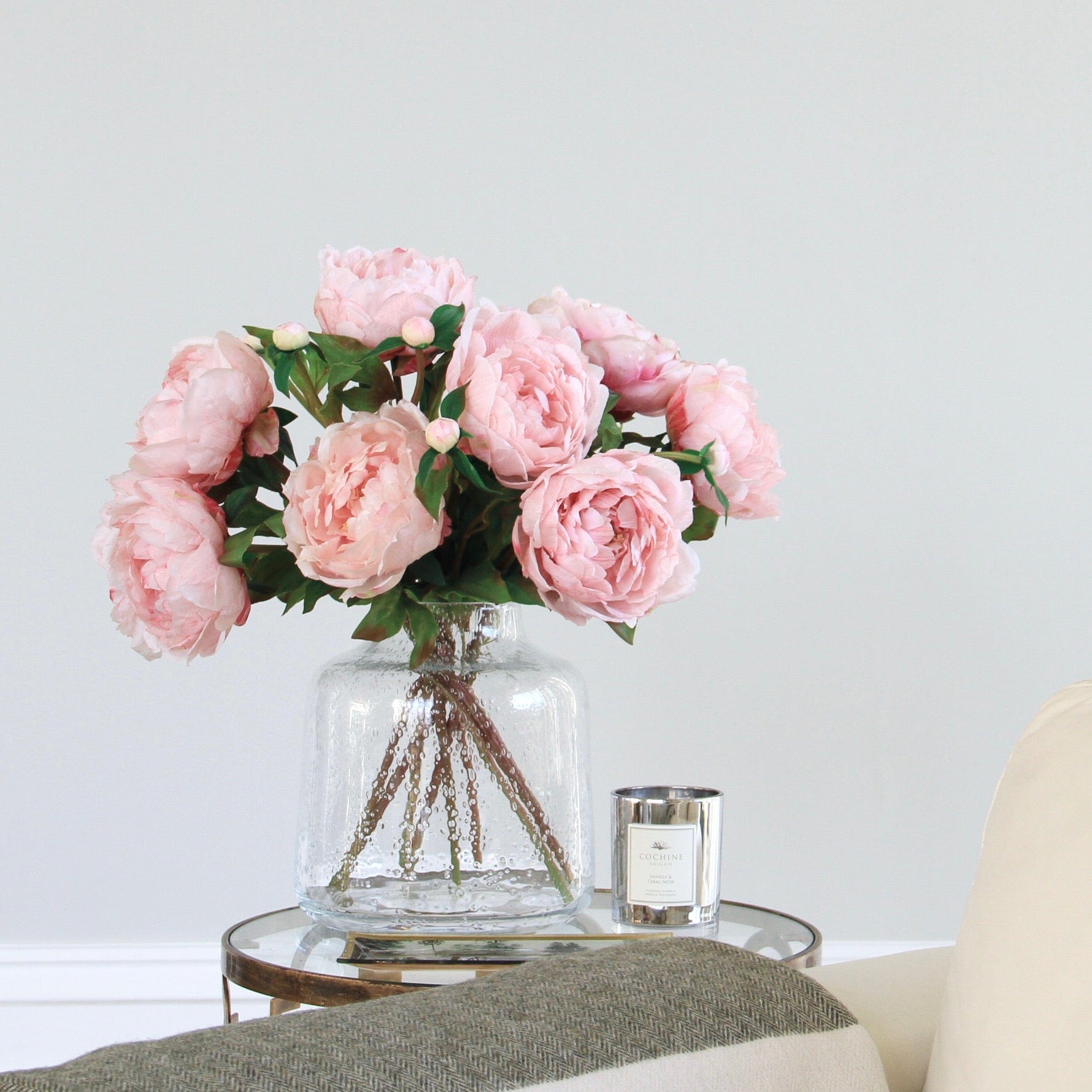Artificial flowers luxury faux silk pale pink classic peony realistic faux flowers buy online from Amaranthine Blooms