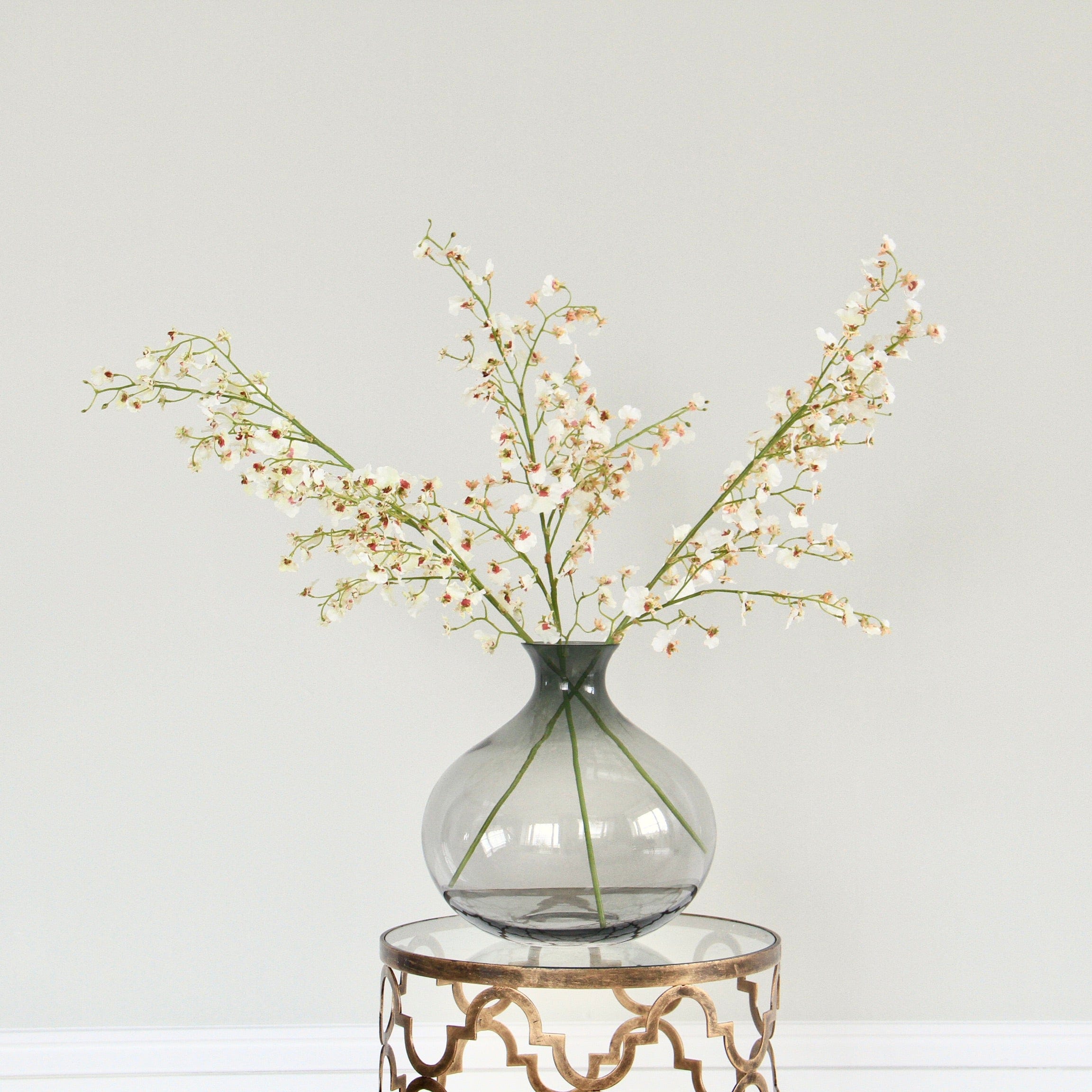 Artificial flowers luxury faux silk white oncidium stem lifelike realistic faux flowers buy online from Amaranthine Blooms UK