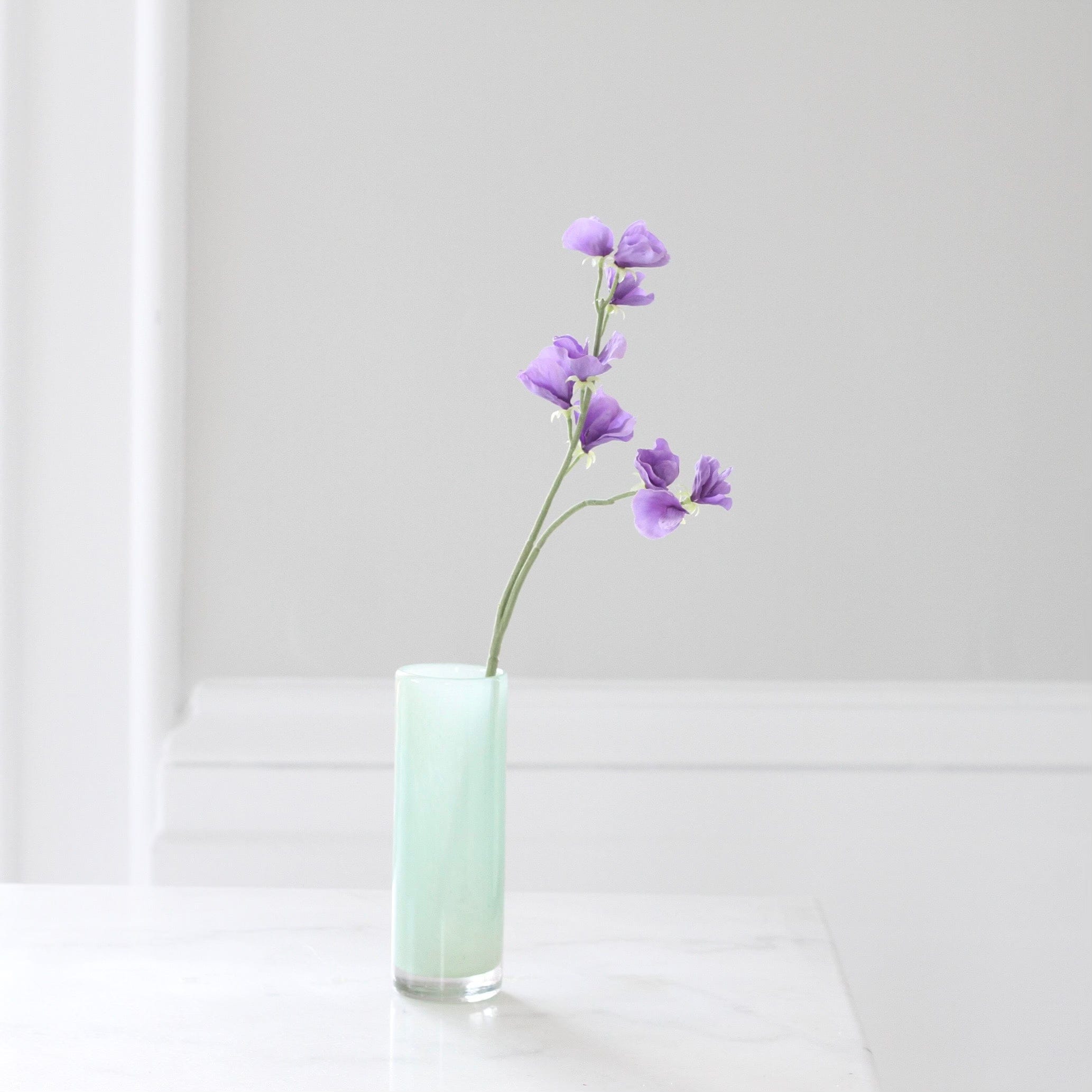Artificial flowers luxury faux silk small dark purple sweet pea lifelike realistic faux flowers buy online from Amaranthine Blooms UK