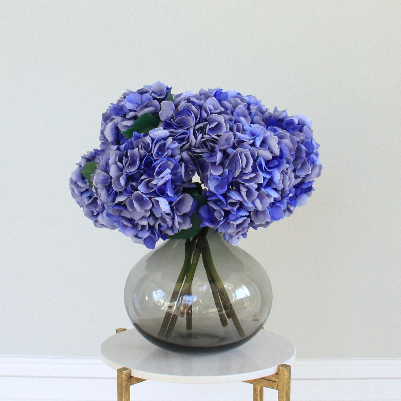 Wholesale Artificial Flowers High Quality Faux Silk Flowers for Wholesale and Trade Artificial Deep Blue Hydrangea Mophead in bulk