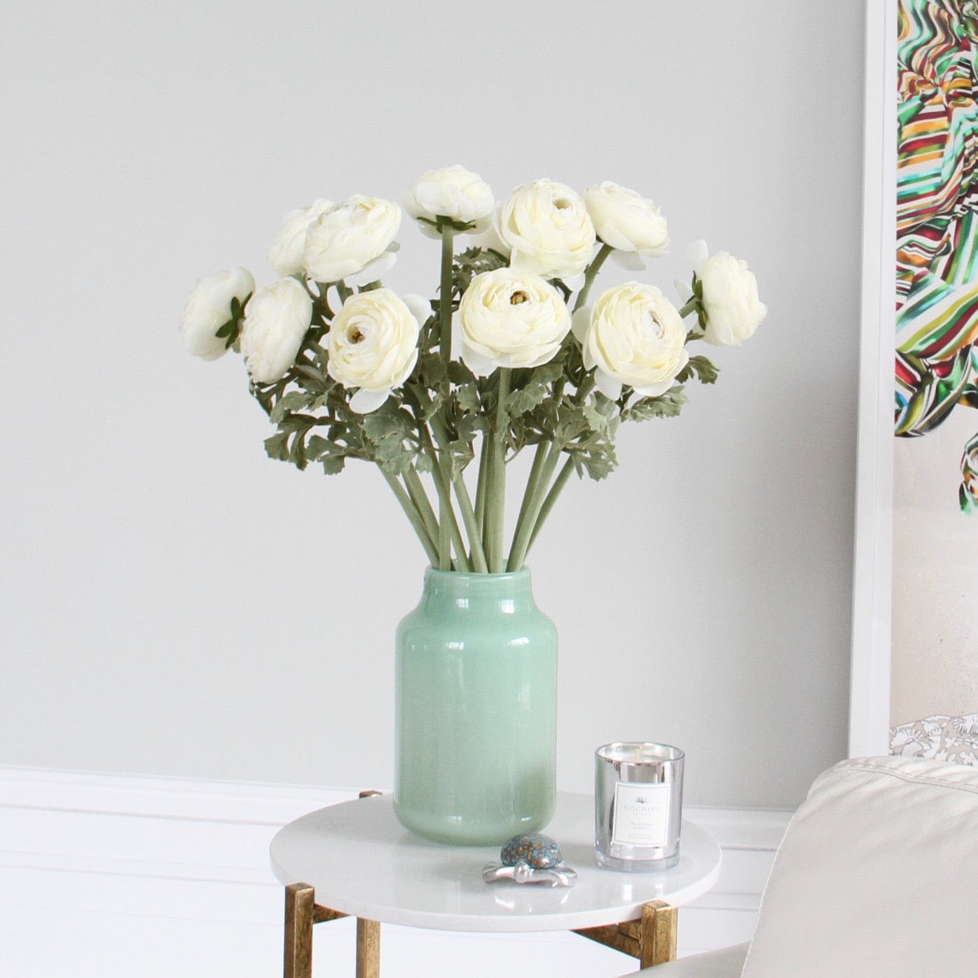 Wholesale Artificial Flowers High Quality Faux Silk Flowers for Wholesale and Trade Artificial White Ranunculus in bulk