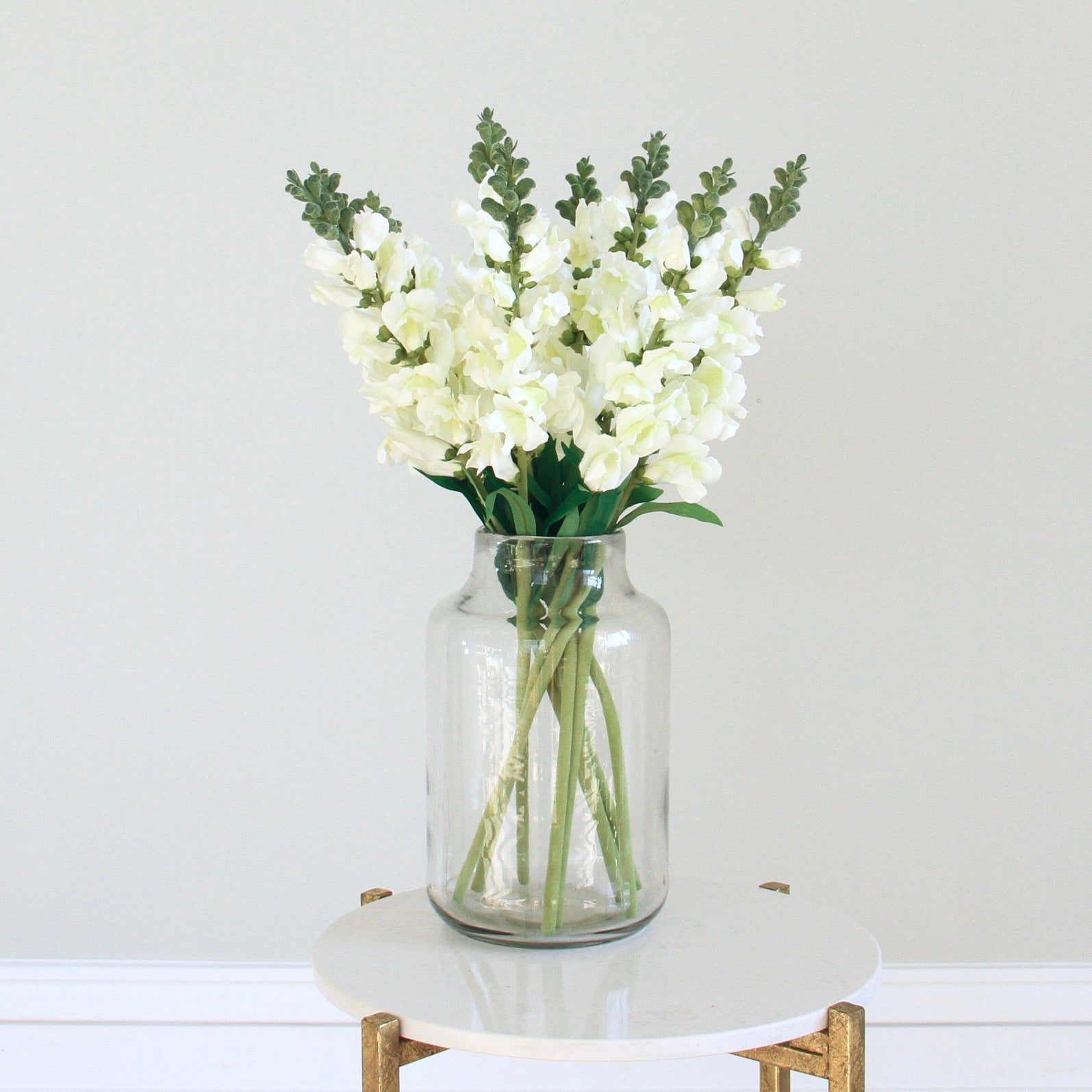 Wholesale Artificial Flowers High Quality Faux Silk Flowers for Wholesale and Trade Artificial White Snapdragon in bulk
