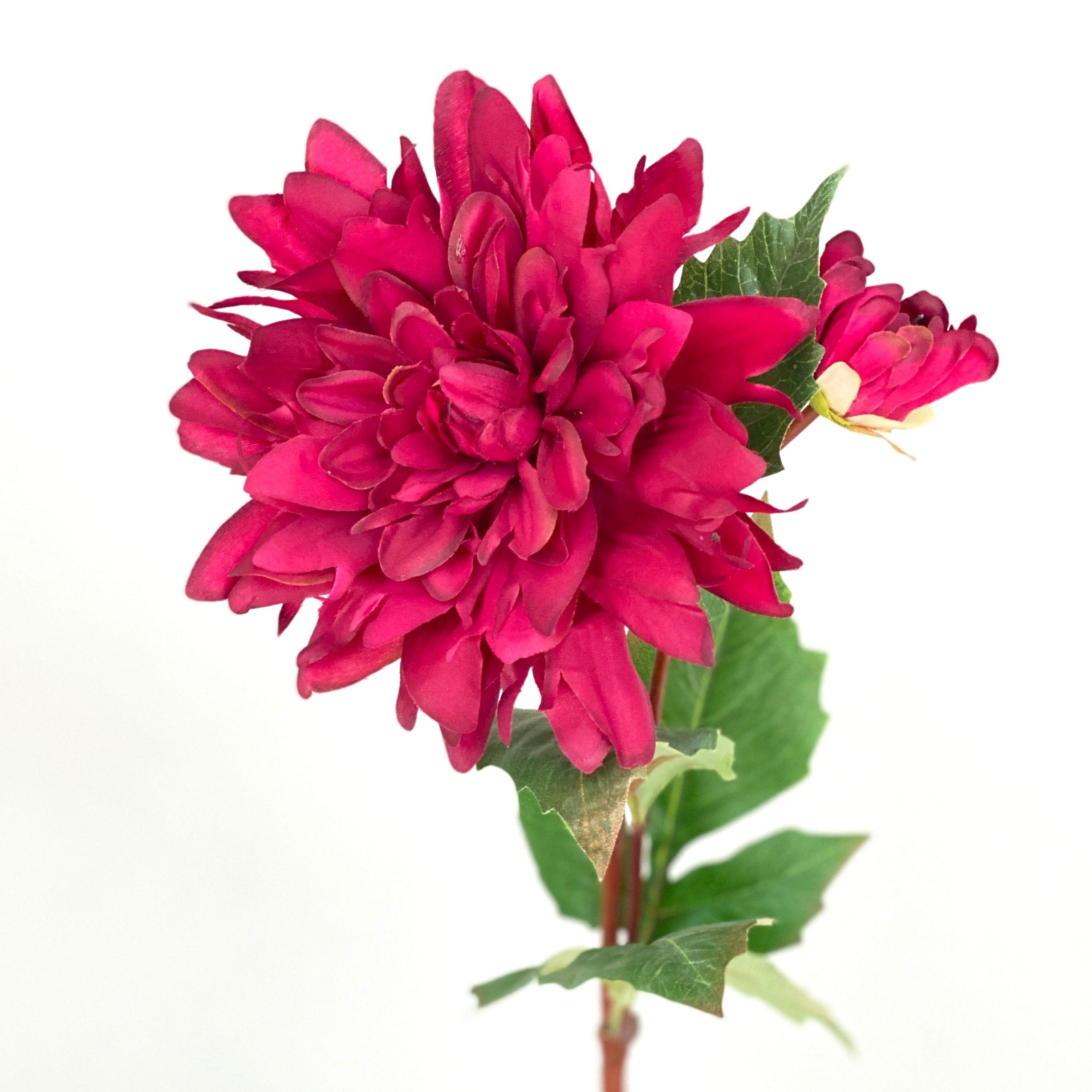 artificial flower burgundy dahlia luxury silk flowers