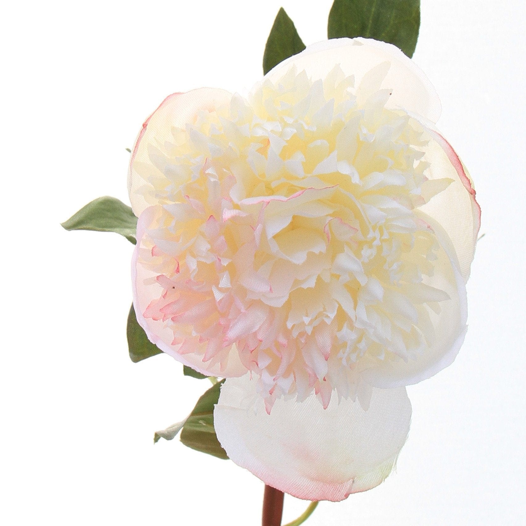 luxury artificial fake silk flowers white pink open peony lifelike realistic faux flowers buy online from Amaranthine Blooms Hong Kong UK