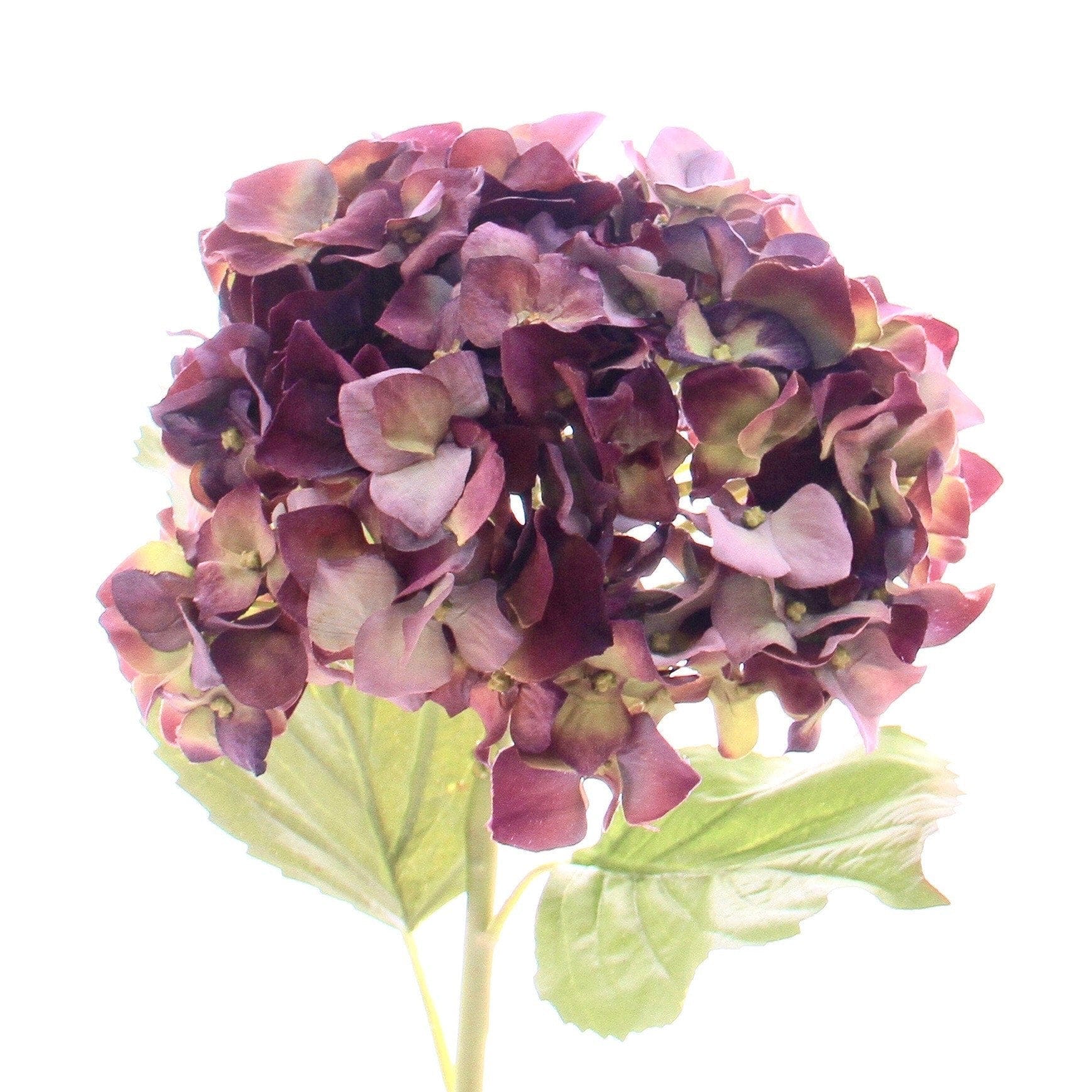 purple hydrangea luxury realistic lifelike artificial silk flower from Amaranthine Blooms in UK, Hong Kong, Australia